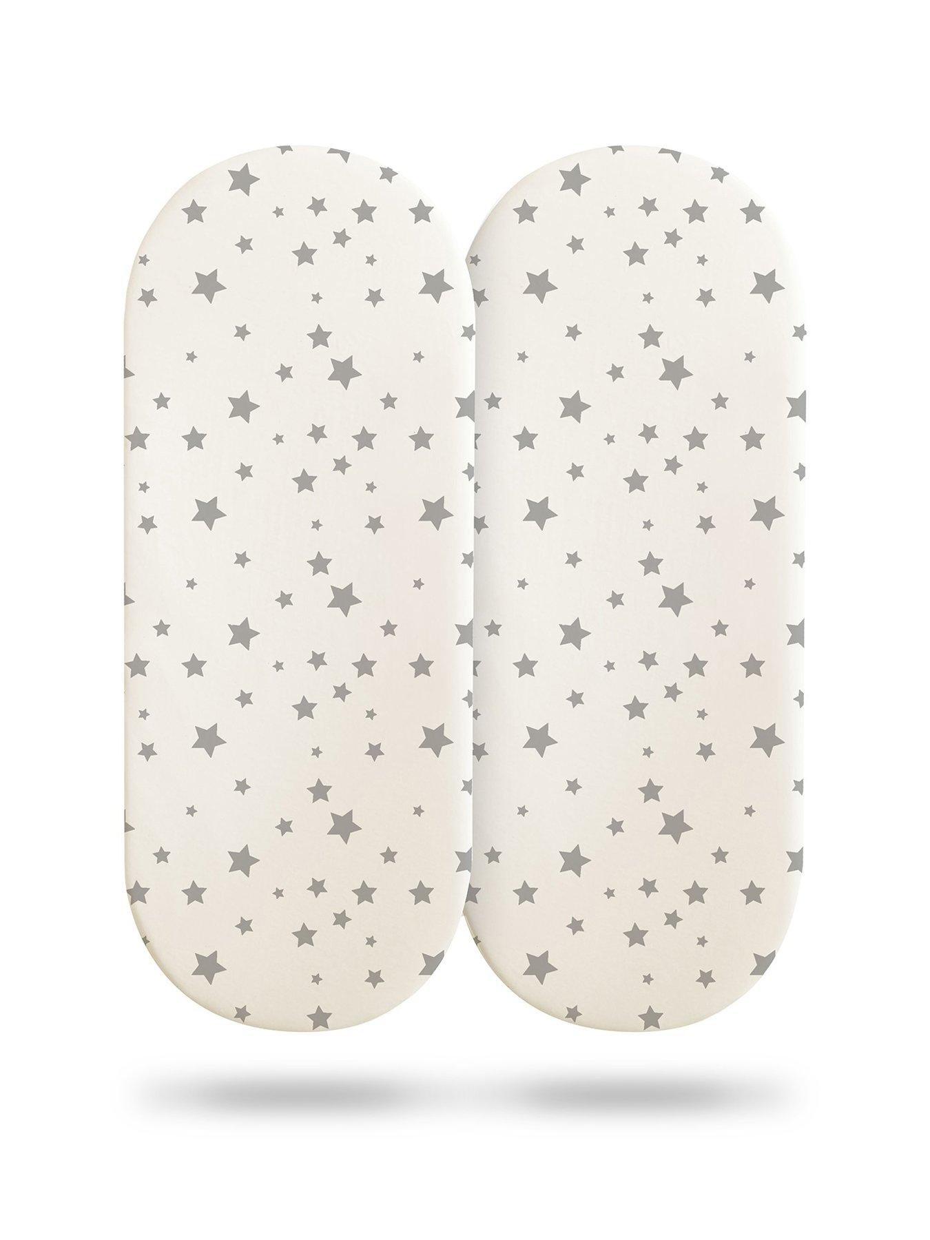 silentnight-safe-nights-2-x-pack-100-cotton-moses-basket-fitted-sheets-74cm-x-28cm-grey-stars