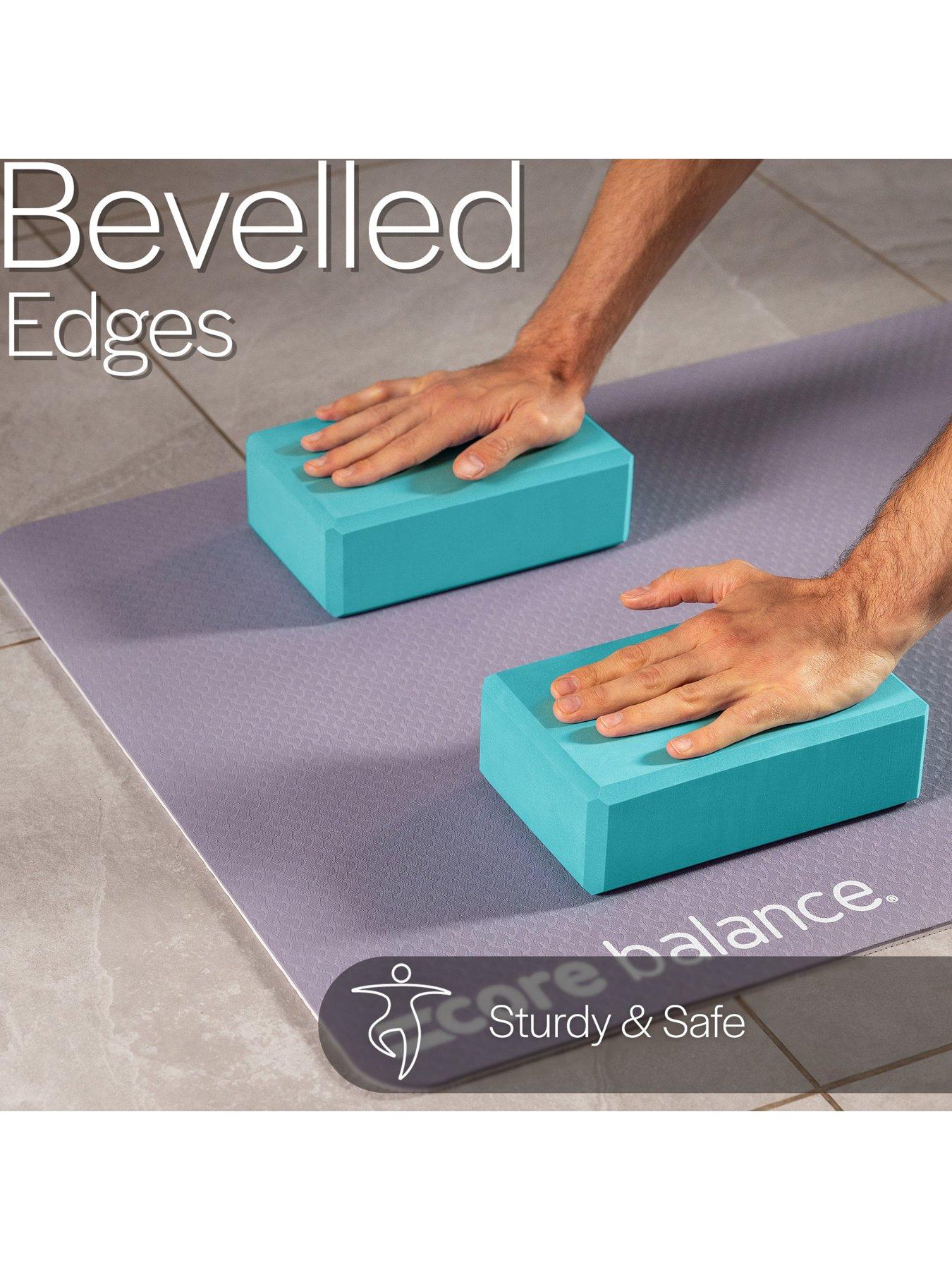 Image 3 of 6 of Core Balance Teal Foam Yoga Block Set (2 x Blocks & Strap)