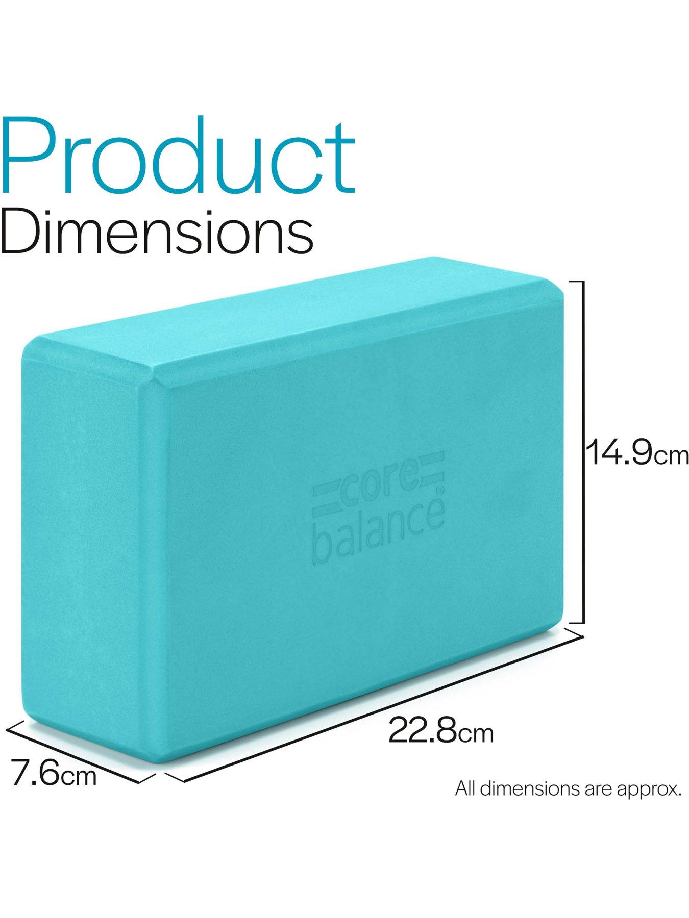 Image 4 of 6 of Core Balance Teal Foam Yoga Block Set (2 x Blocks & Strap)