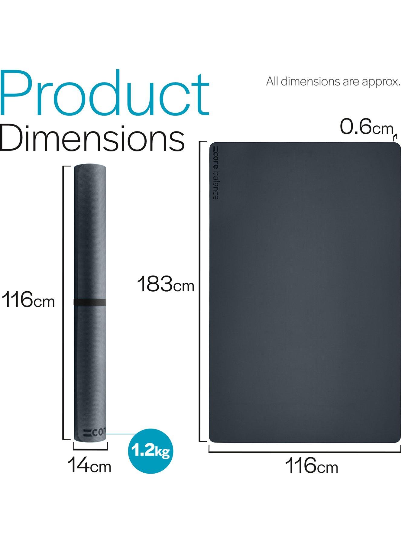 Image 4 of 6 of Core Balance Extra Large Exercise Mat (183cm x 116cm)