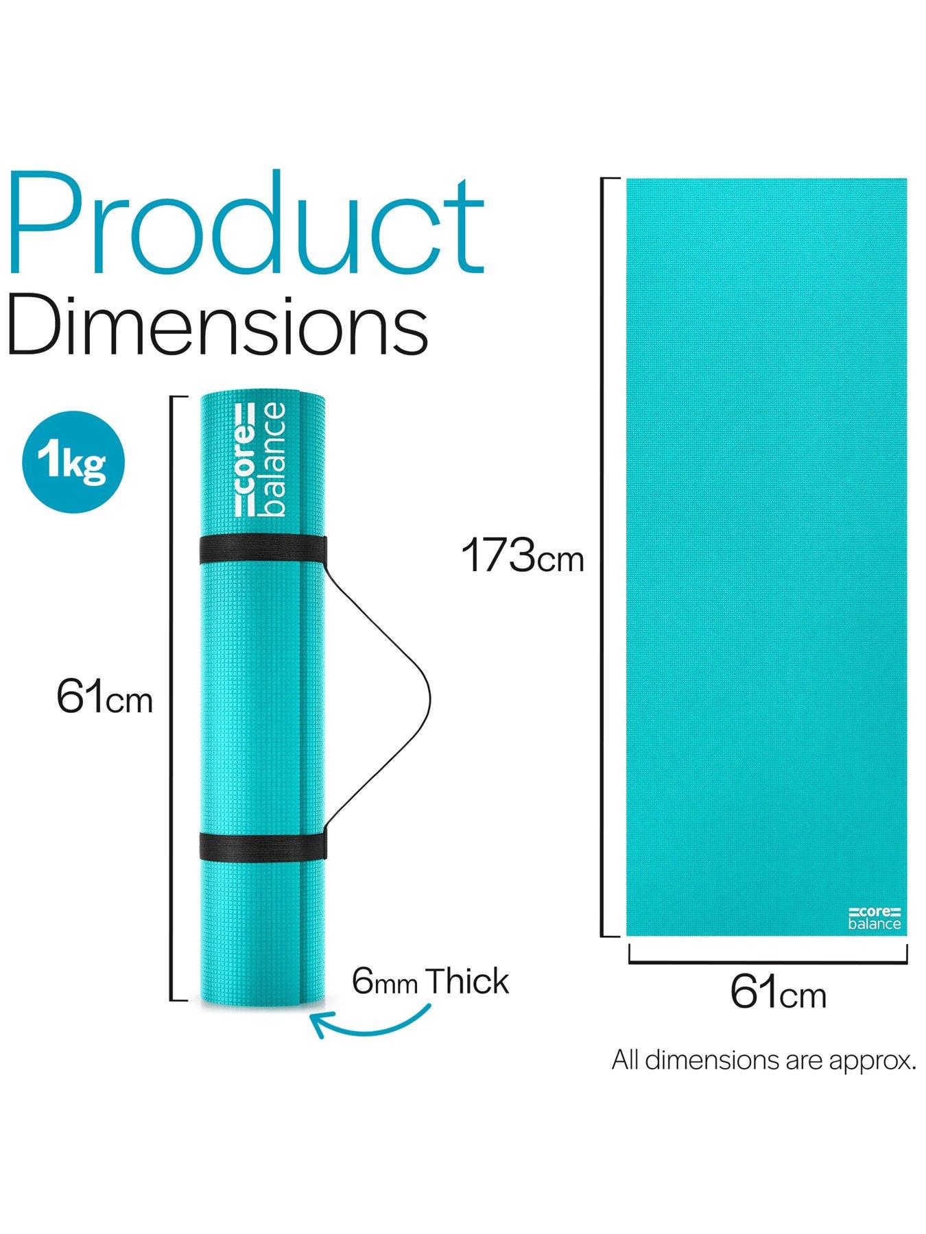 Image 5 of 6 of Core Balance Teal PVC Yoga Mat (6mm Thick)