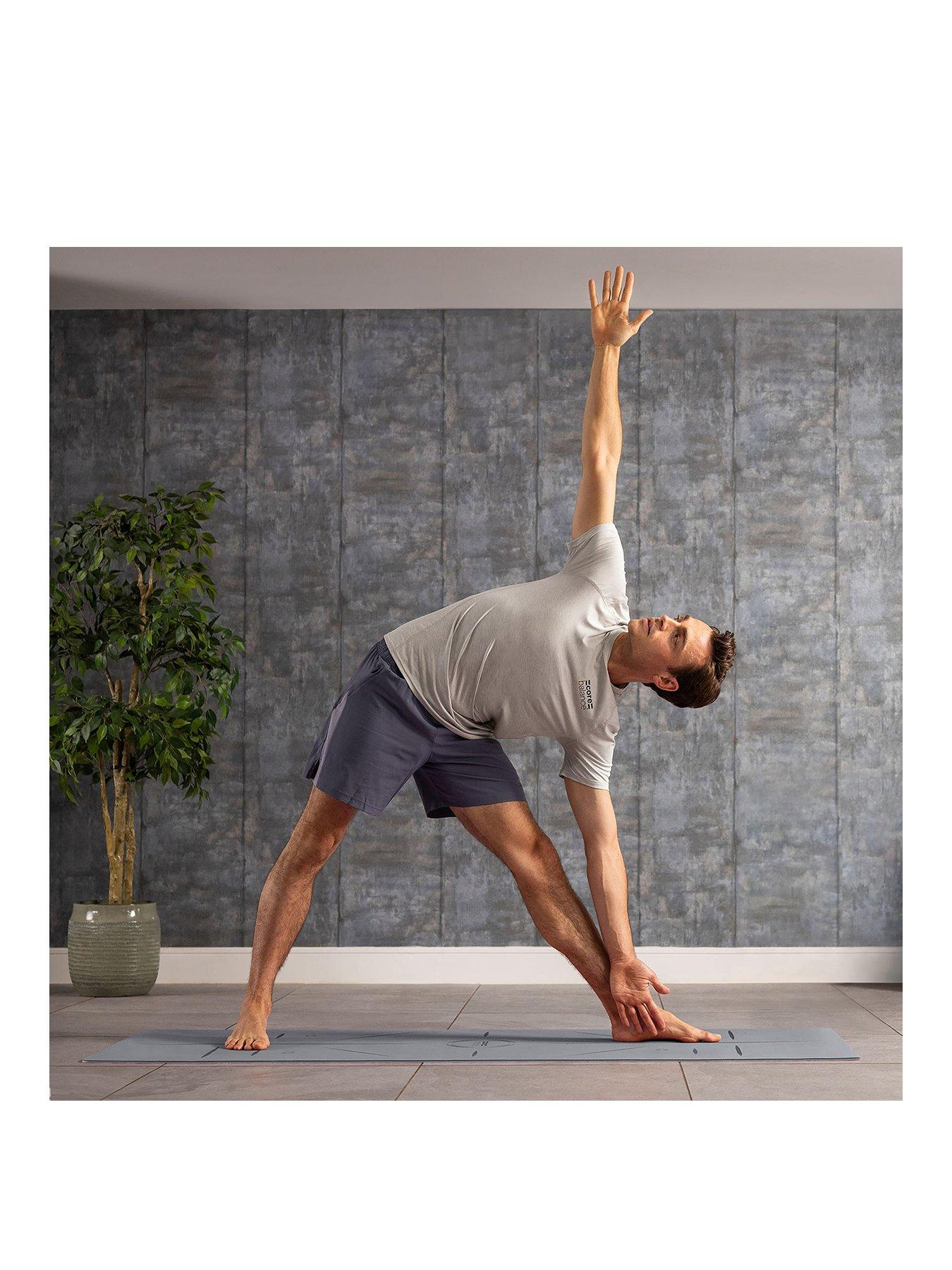 Core Balance TPE Alignment Yoga Mat (Grey) | Very Ireland