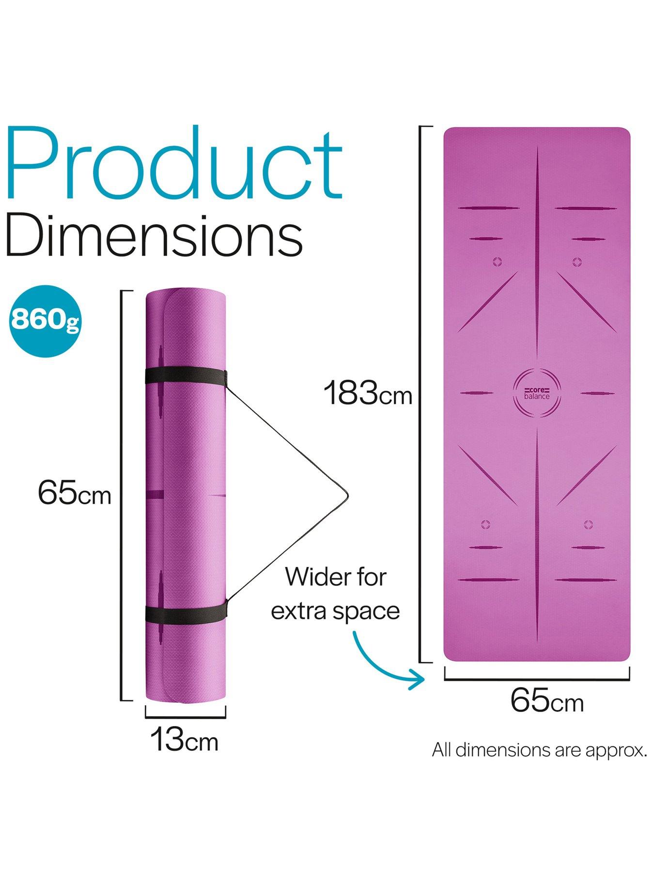 Image 3 of 6 of Core Balance TPE Alignment Yoga Mat (Purple)
