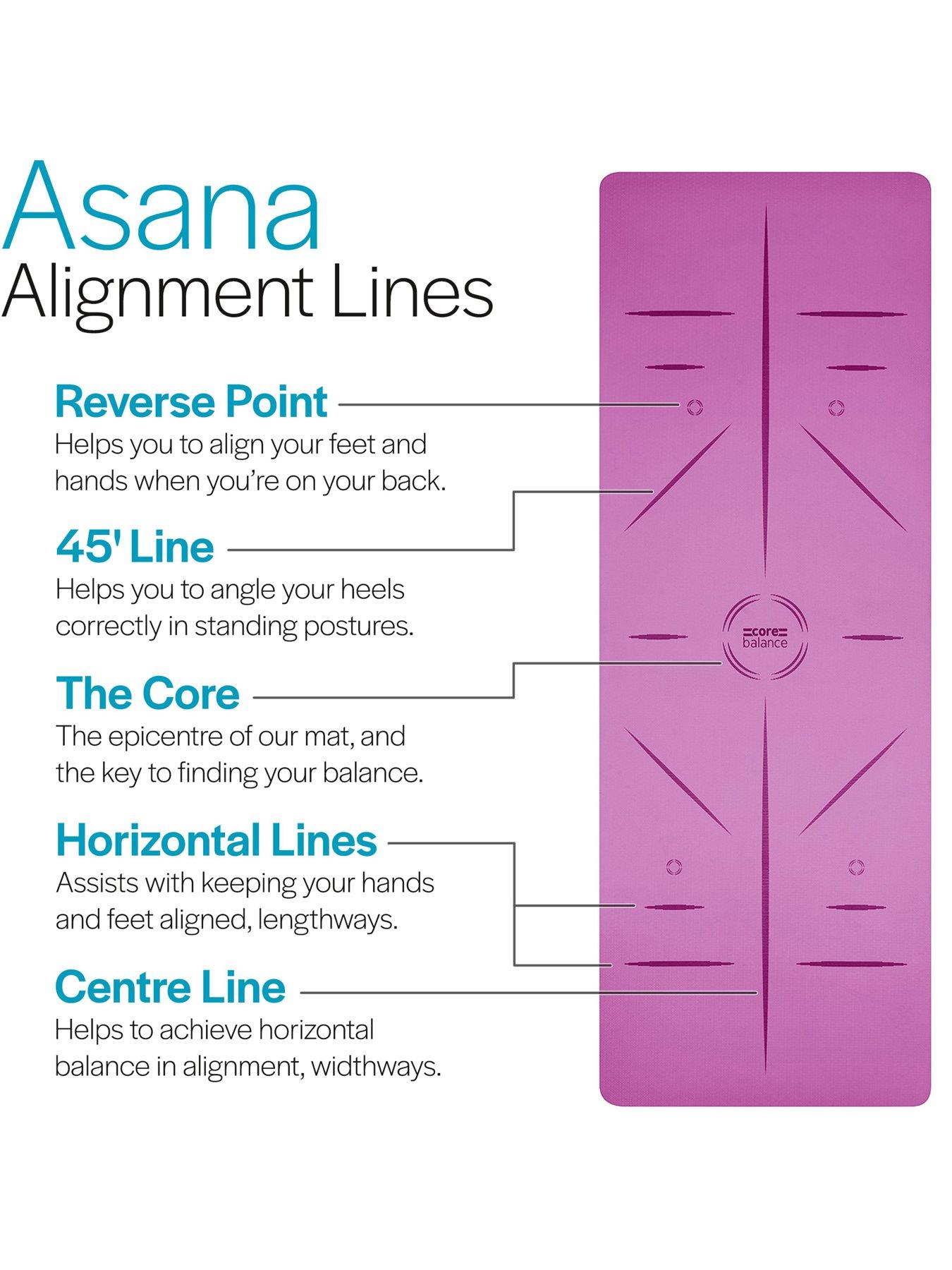 Image 4 of 6 of Core Balance TPE Alignment Yoga Mat (Purple)