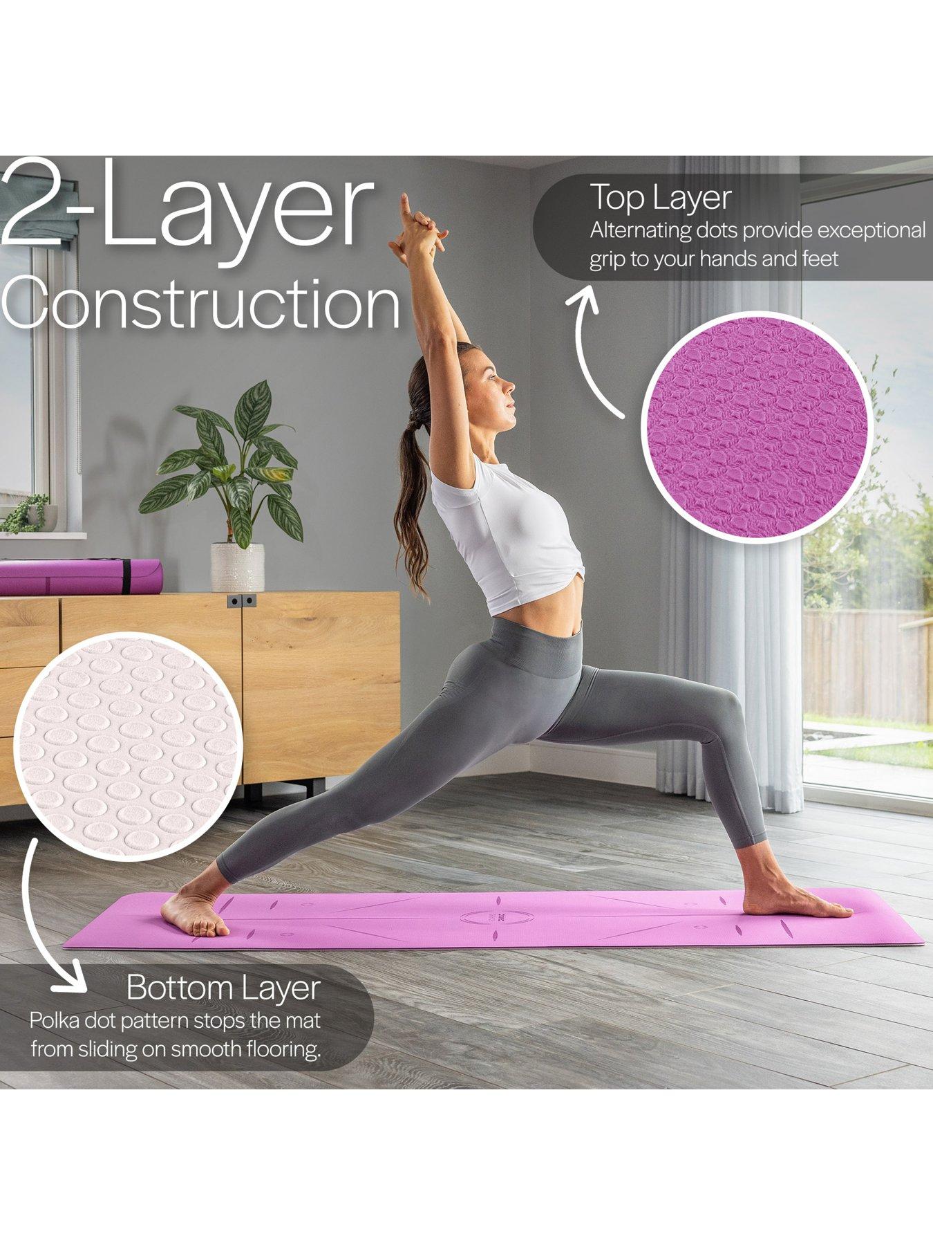 Image 6 of 6 of Core Balance TPE Alignment Yoga Mat (Purple)