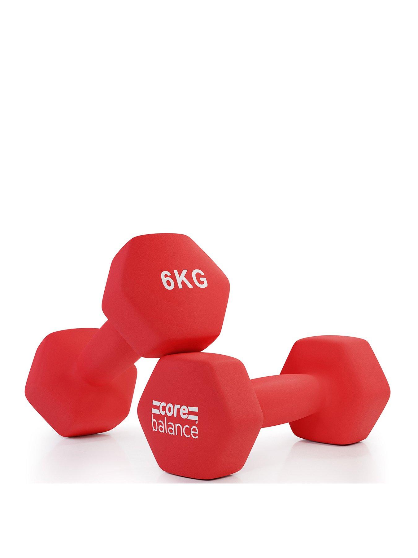 core-balance-hex-neoprene-dumbbells-2-x-6kg