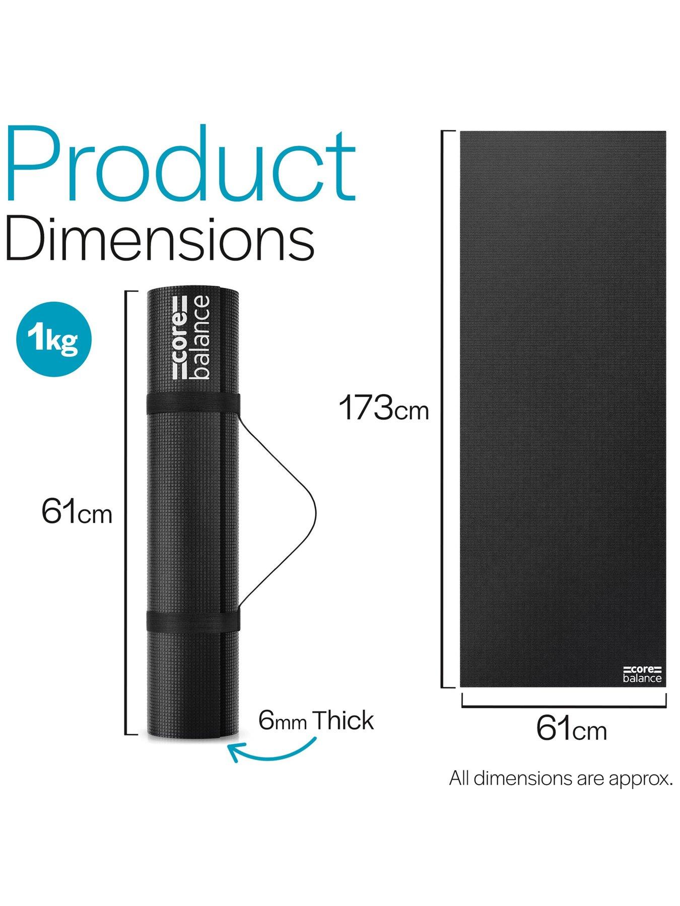 Image 5 of 6 of Core Balance Black PVC Yoga Mat (6mm Thick)