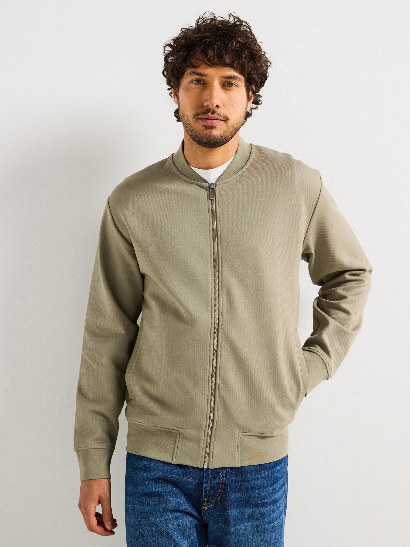 Image 1 of 4 of Selected Homme Mack Sweat Bomber - Light Khaki