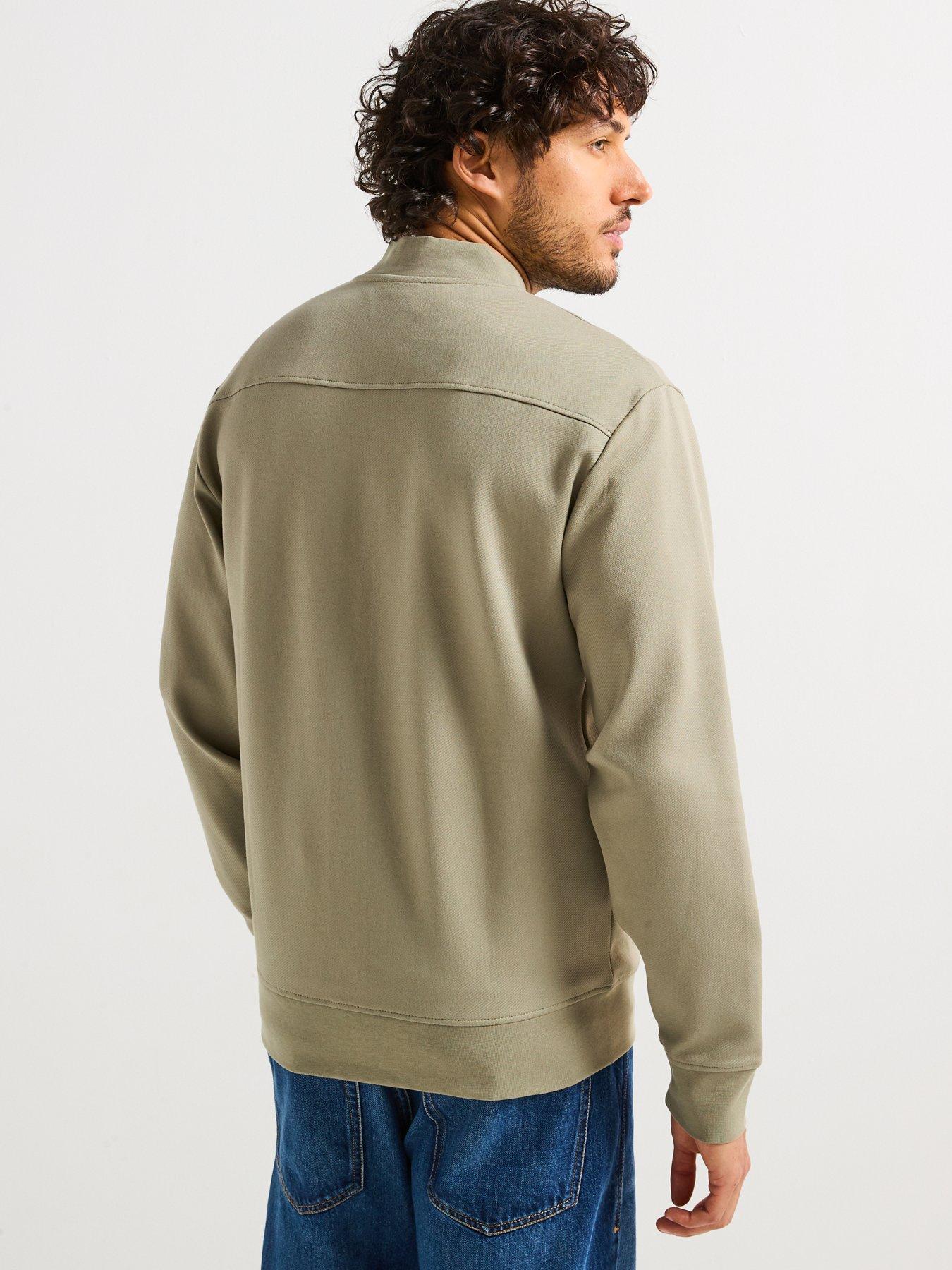 selected-homme-mack-sweat-bomber-light-khakistillFront