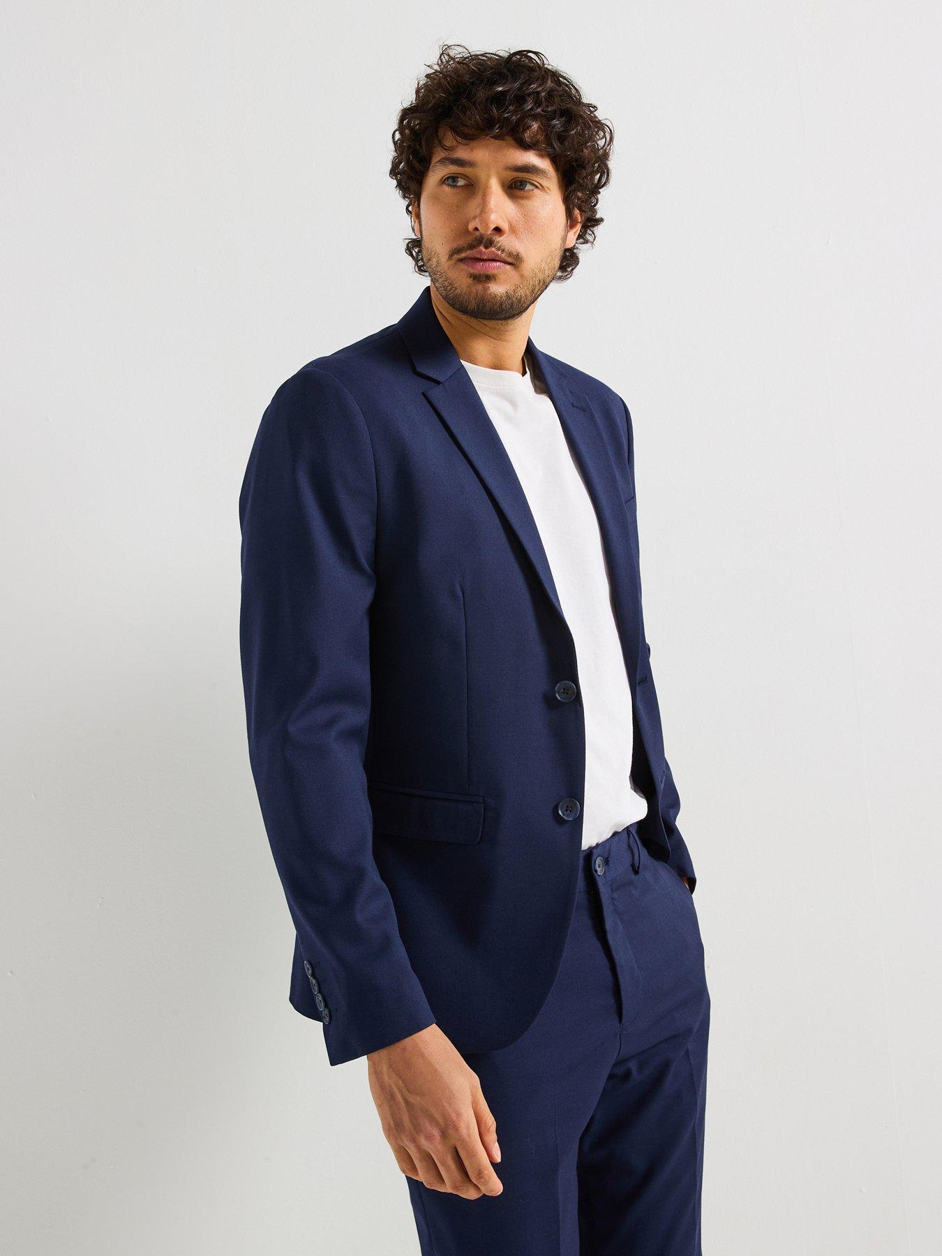 Image of Selected Homme Slim Fit Cedric Structured Blazer - Navy