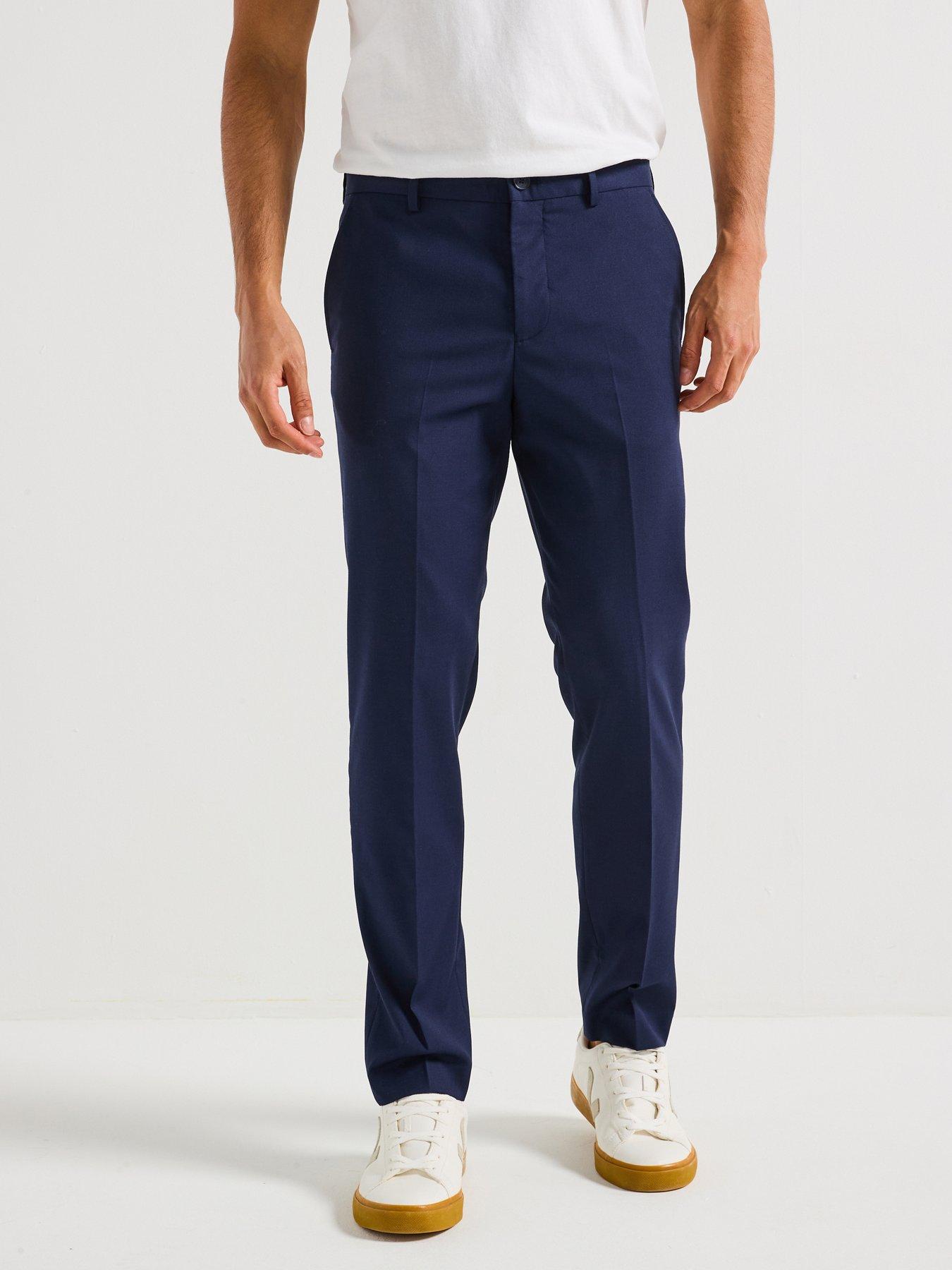 Image of Selected Homme Slim Fit Cedric Structured Suit Trousers - Navy