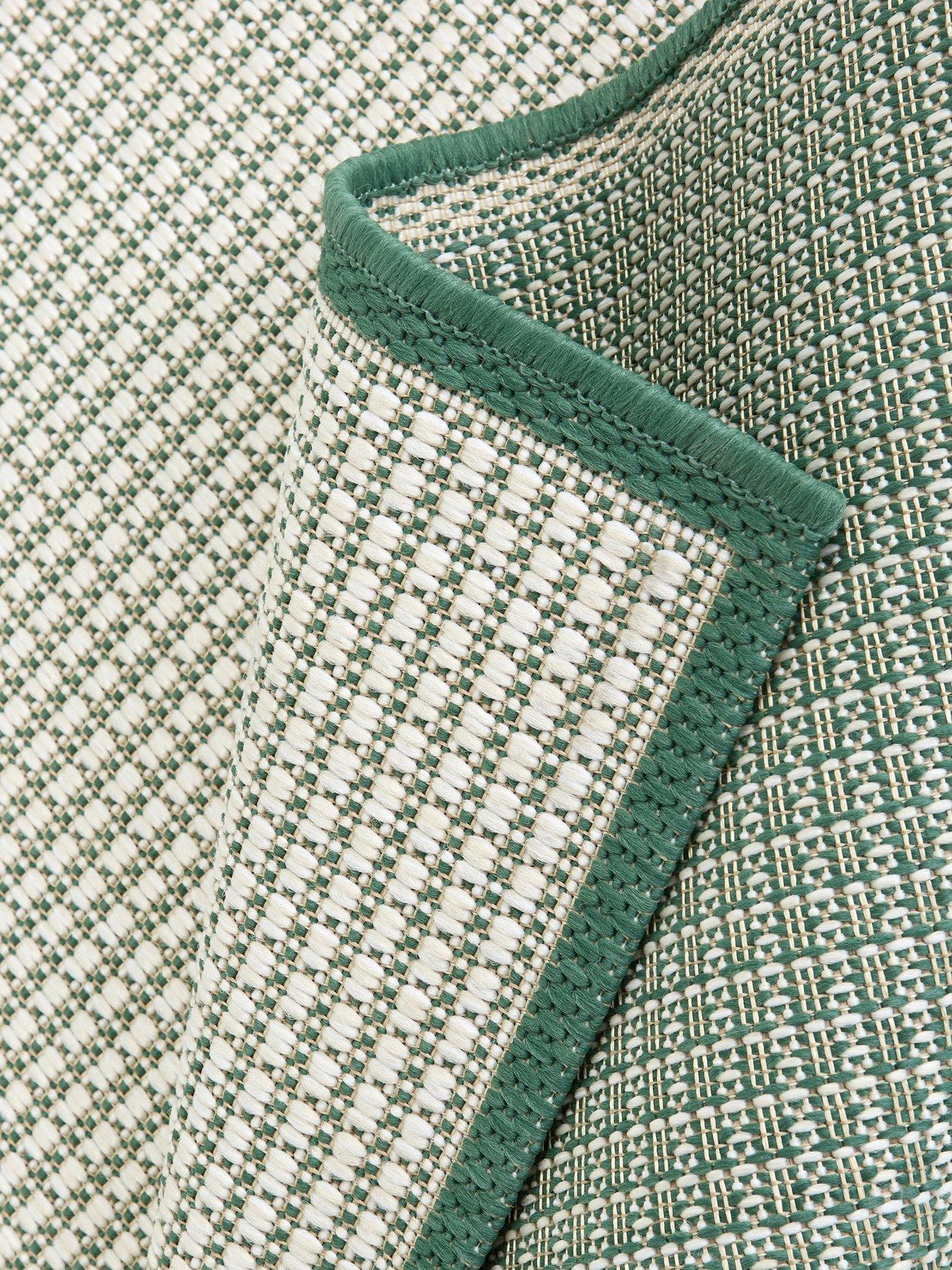 Image 4 of 5 of The Very Collection Element Border Indoor/Outdoor Runner - Green