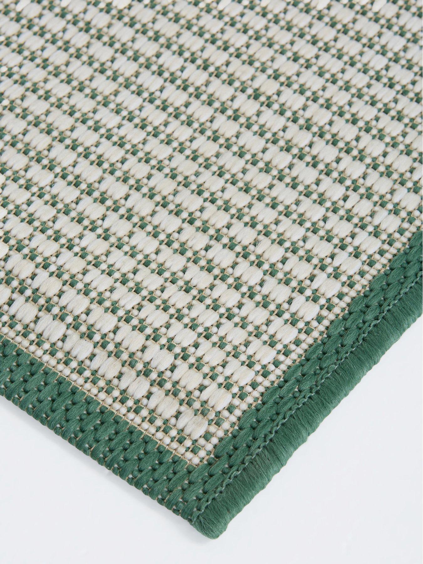 Image 5 of 5 of The Very Collection Element Border Indoor/Outdoor Runner - Green
