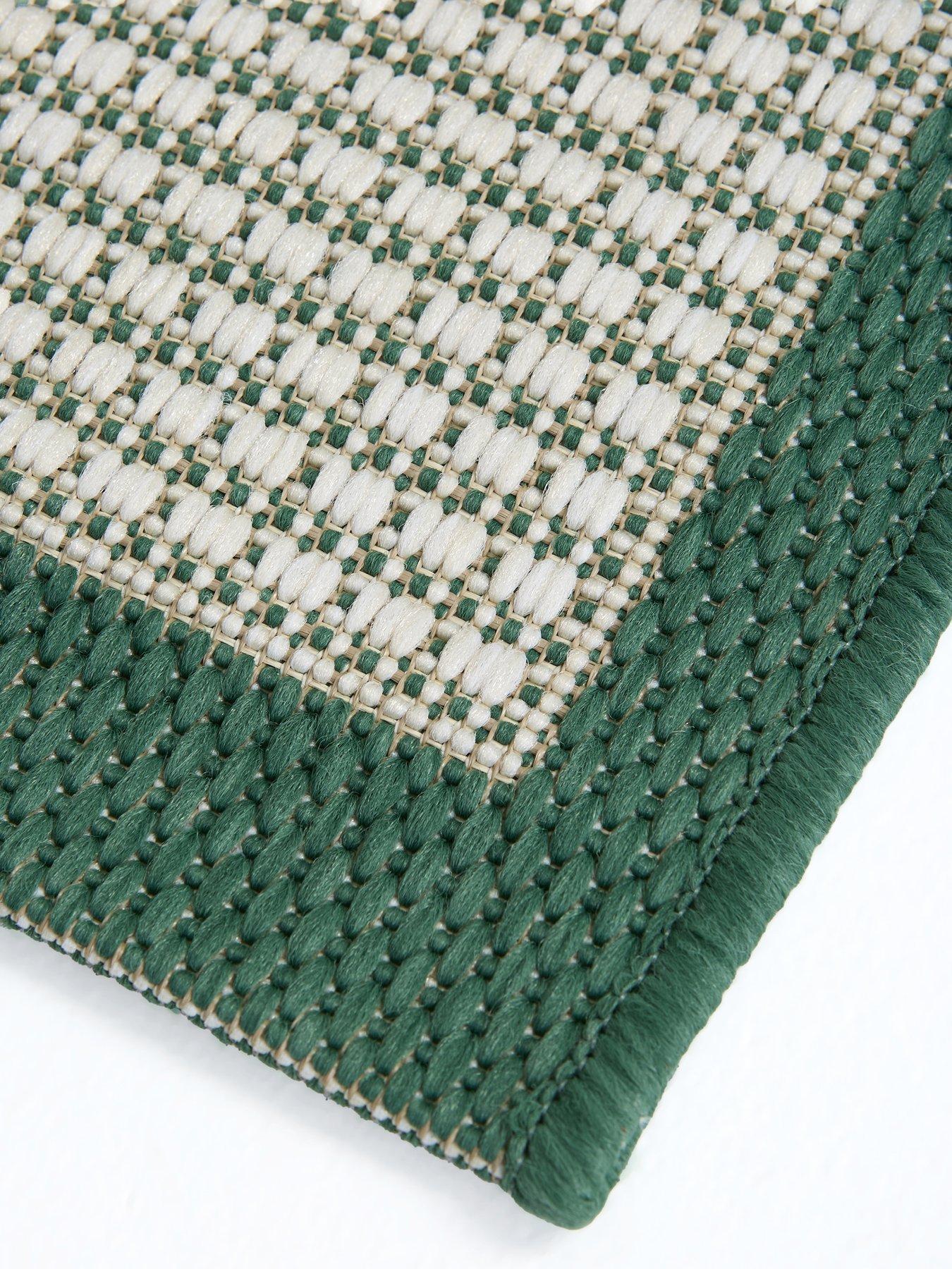 Image 5 of 5 of The Very Collection Element Border Indoor/Outdoor Rug - Green