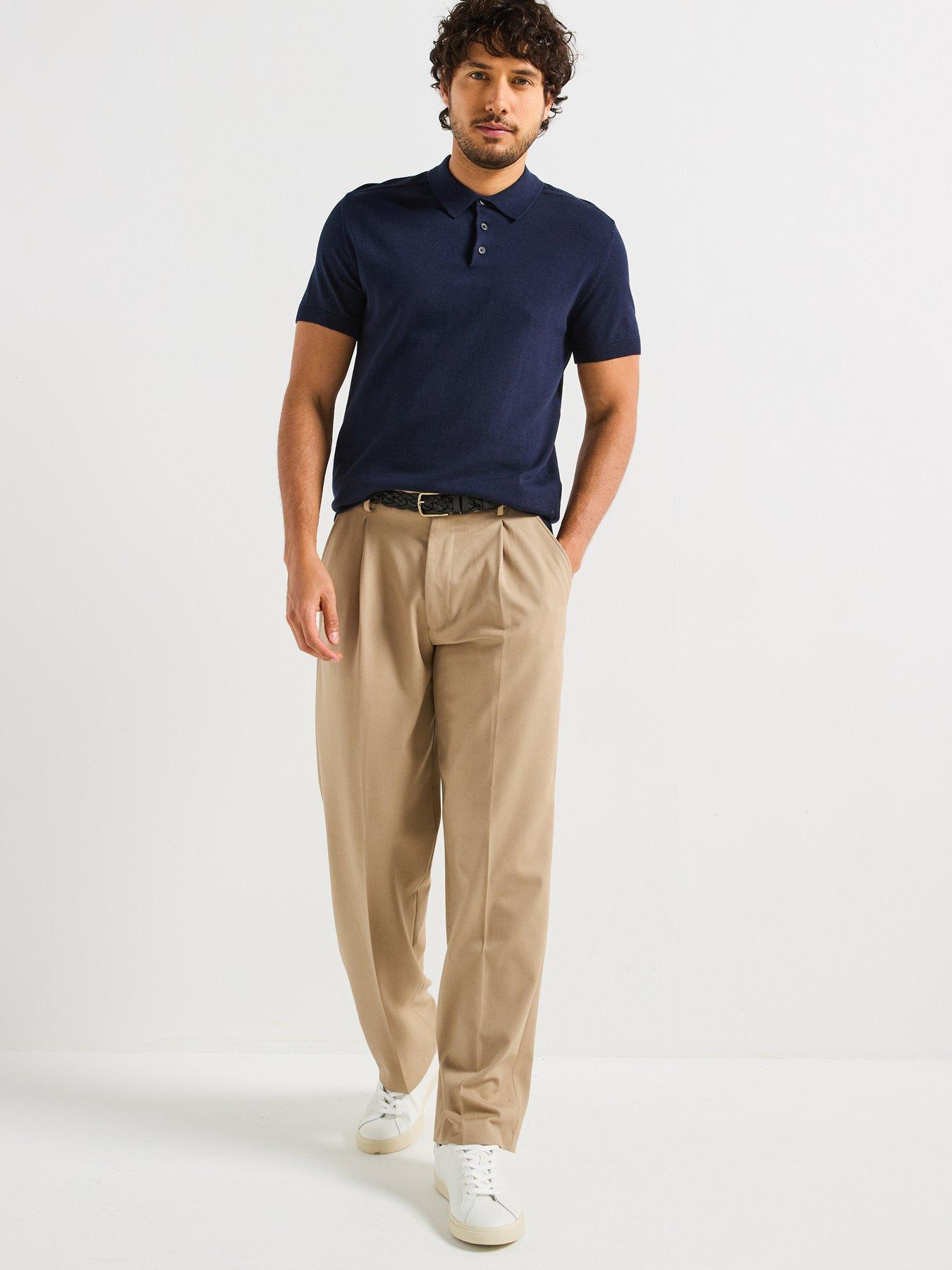 Image 3 of 4 of Selected Homme Berg Short Sleeve Knitted Polo - Navy