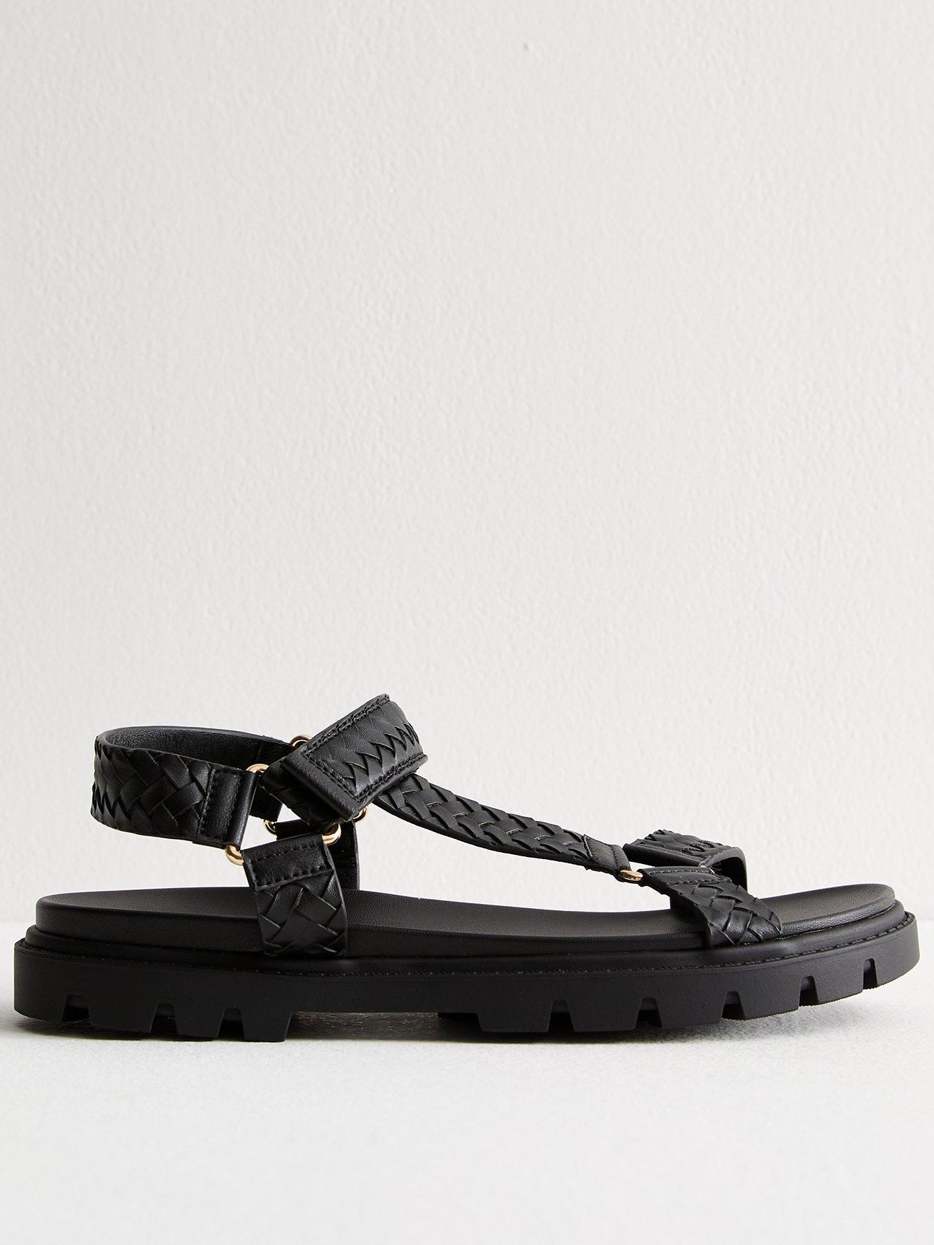 New Look Black Woven Strap Sandals