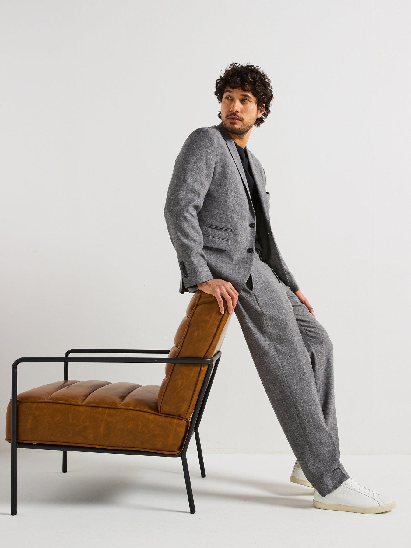 Image 4 of 5 of Selected Homme Regular Fit Oasis Blazer - Grey