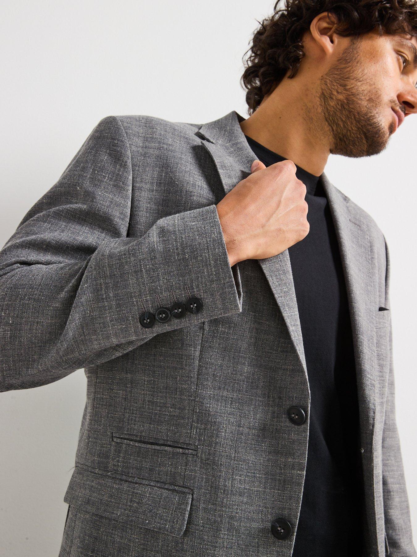 Image 5 of 5 of Selected Homme Regular Fit Oasis Blazer - Grey