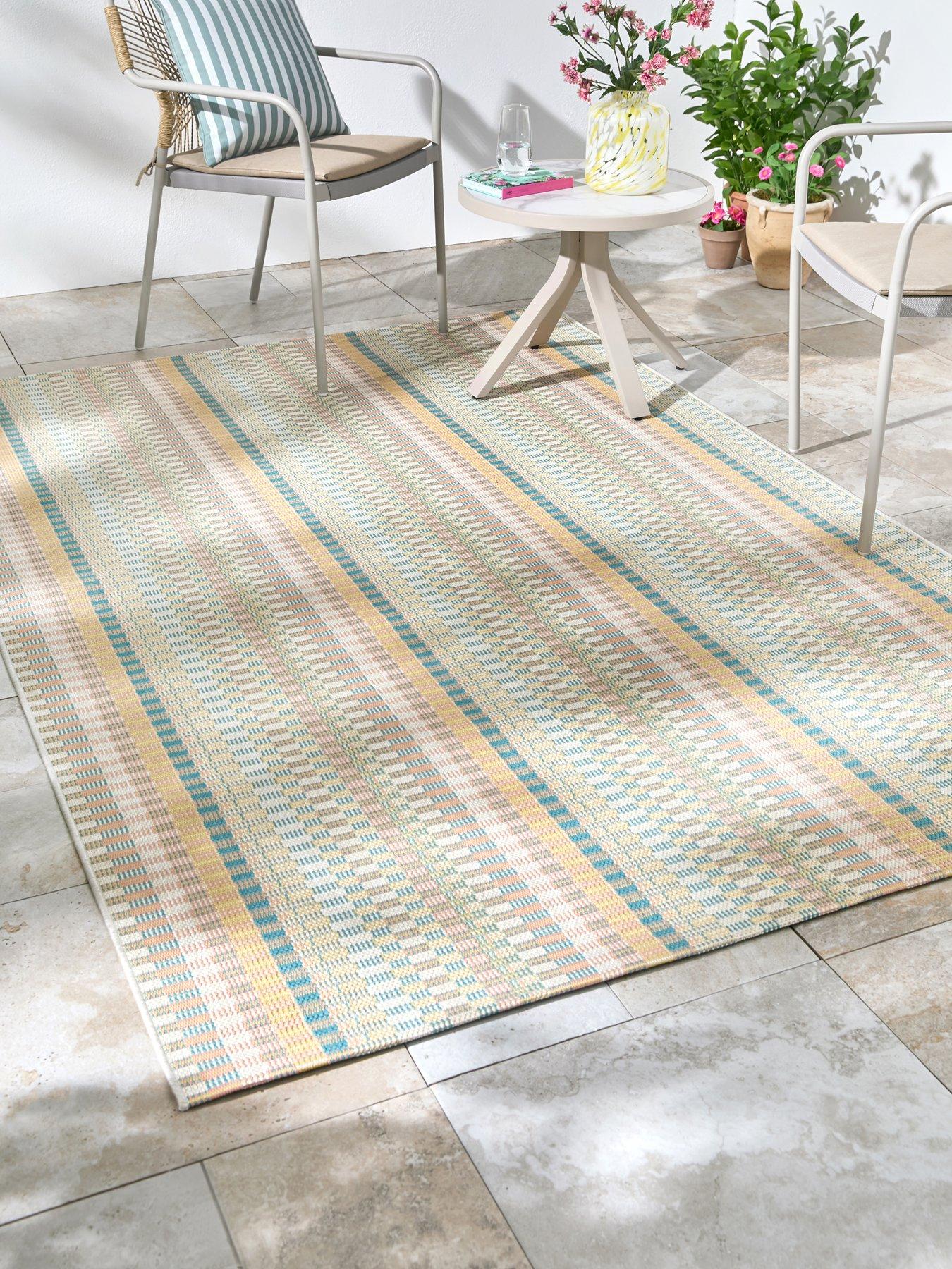 Image 1 of 5 of The Very Collection Cosmos Stripe Indoor/Outdoor Rug - Multi