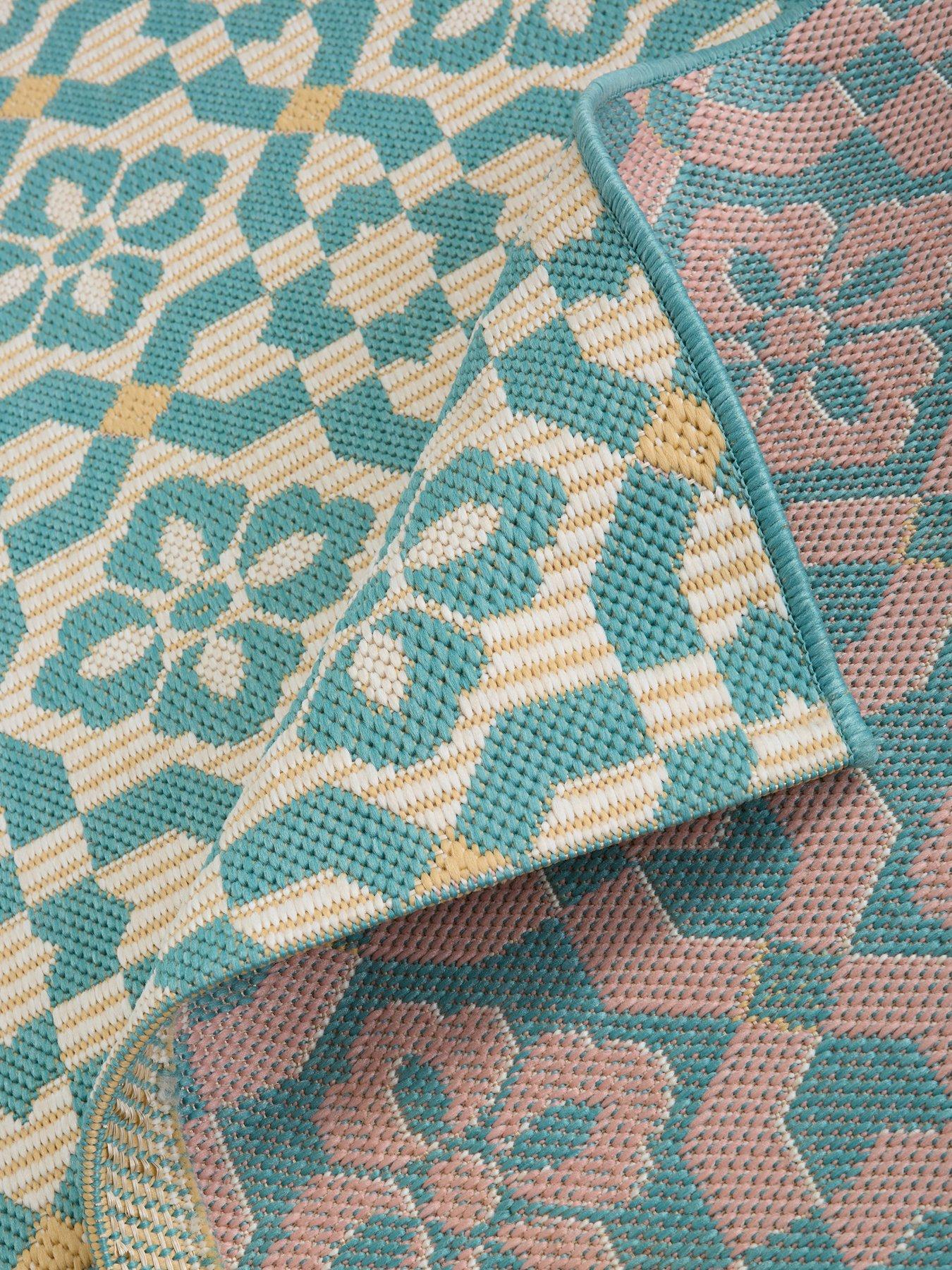 Image 4 of 5 of The Very Collection Cosmos Tile Indoor/Outdoor Rug