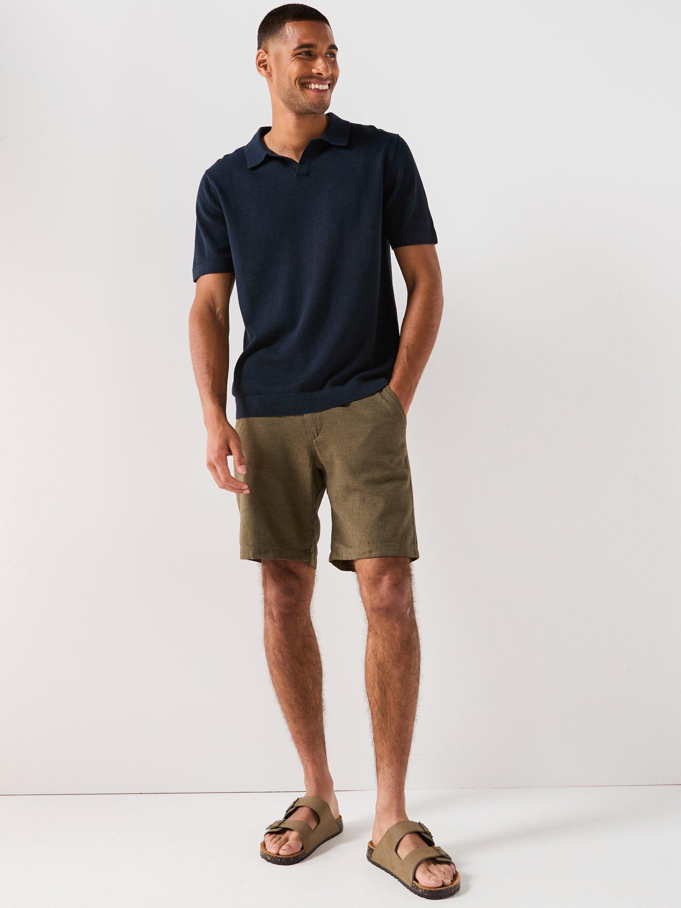 Image 3 of 5 of Selected Homme Mattis Short Sleeve Open Collar Knitted Polo - Navy
