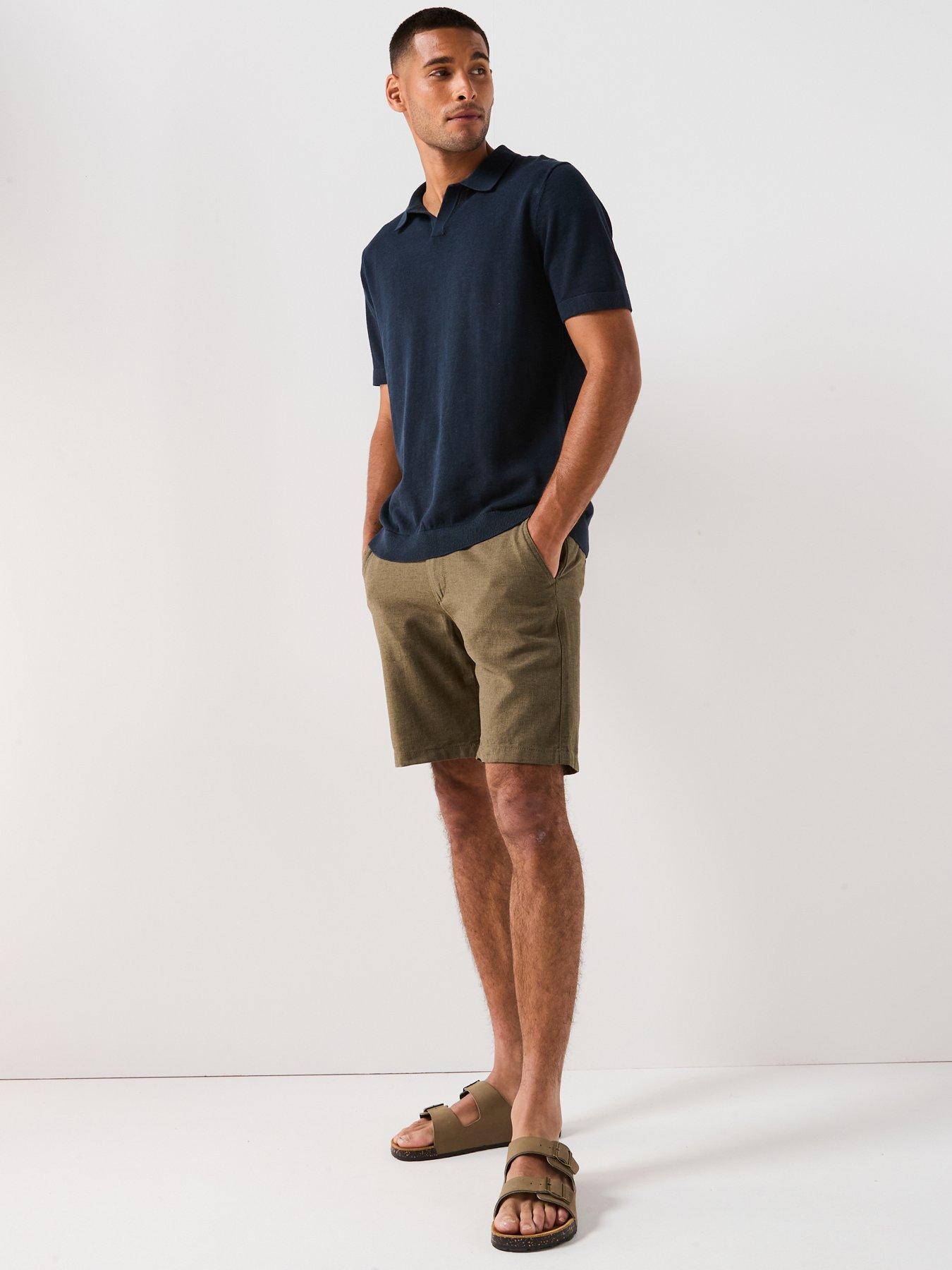 Image 5 of 5 of Selected Homme Mattis Short Sleeve Open Collar Knitted Polo - Navy
