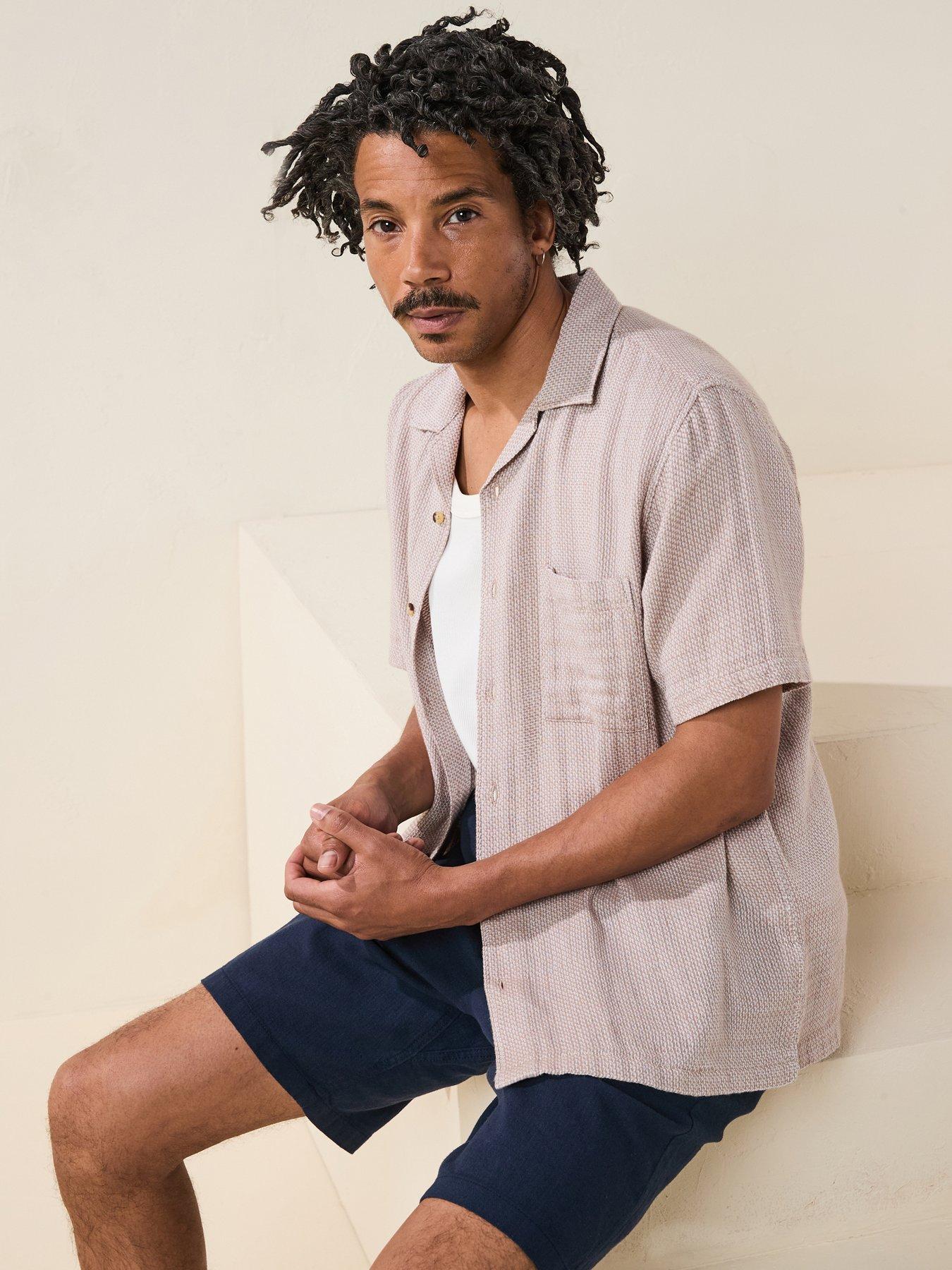 Image 4 of 6 of Selected Homme Regular Fit Brody Linen Shorts - Navy