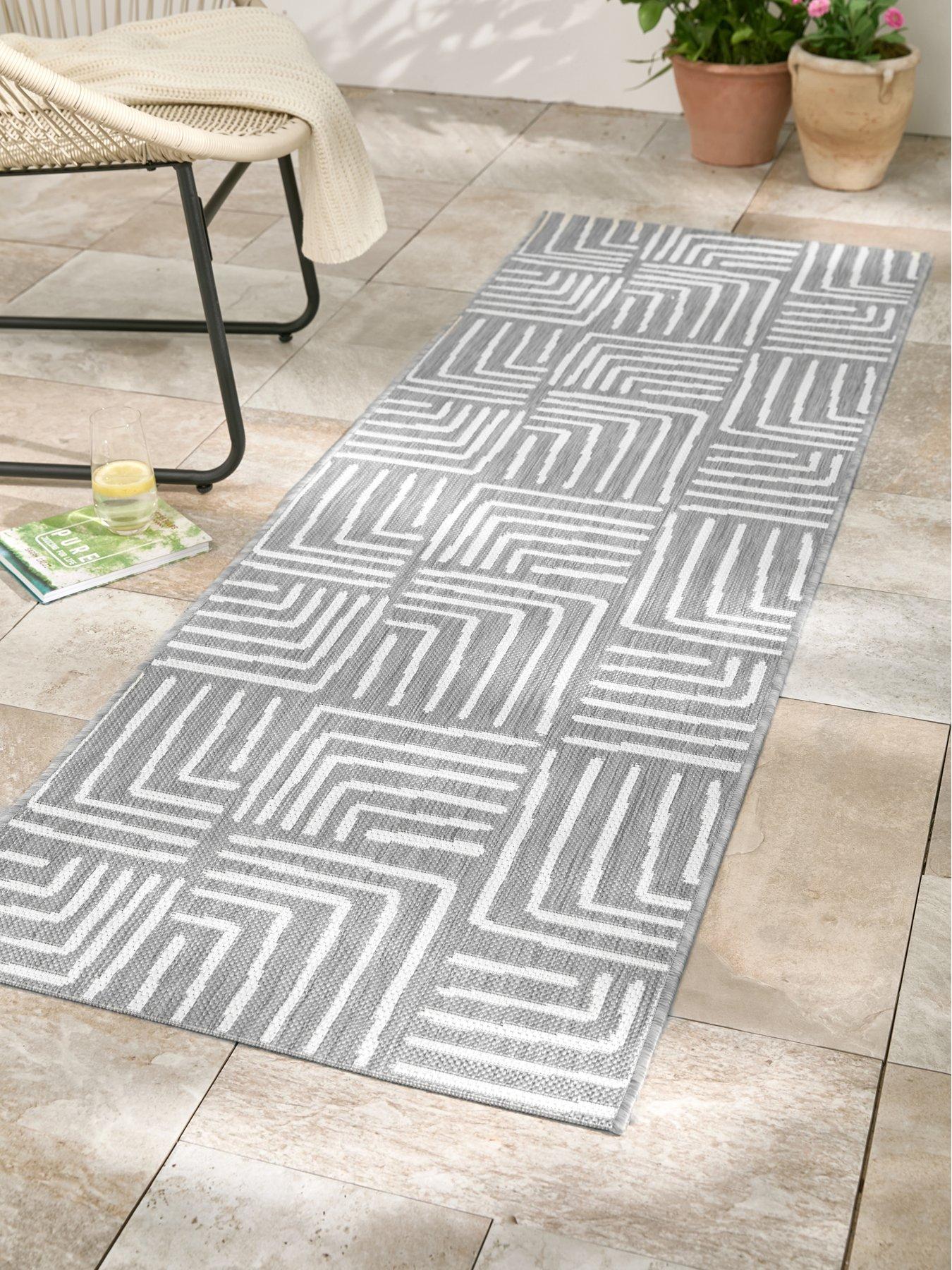 The Very Collection Element Patches Indoor/Outdoor Runner - Grey