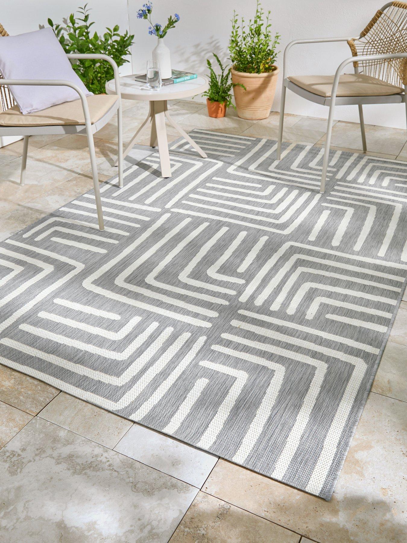 The Very Collection Element Patches Indoor/Outdoor Rug - Grey
