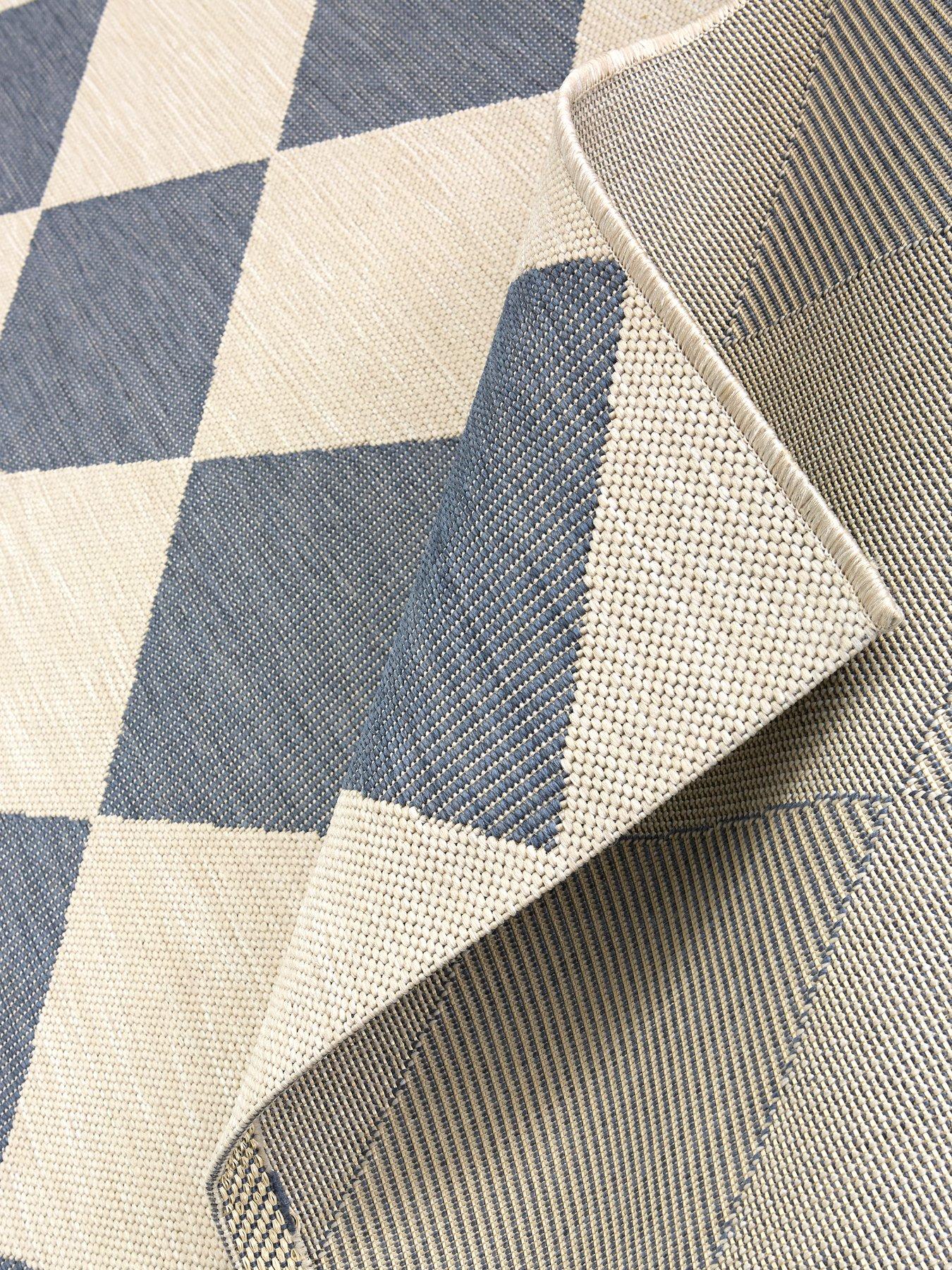 Image 4 of 5 of Very Home Element Diamonds Indoor/Outdoor Rug - Denim