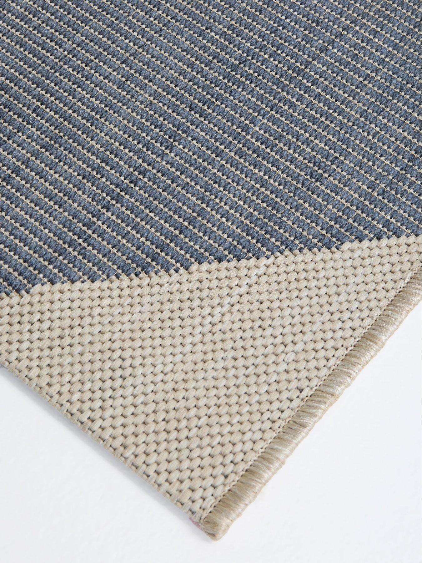 Image 5 of 5 of Very Home Element Diamonds Indoor/Outdoor Rug - Denim