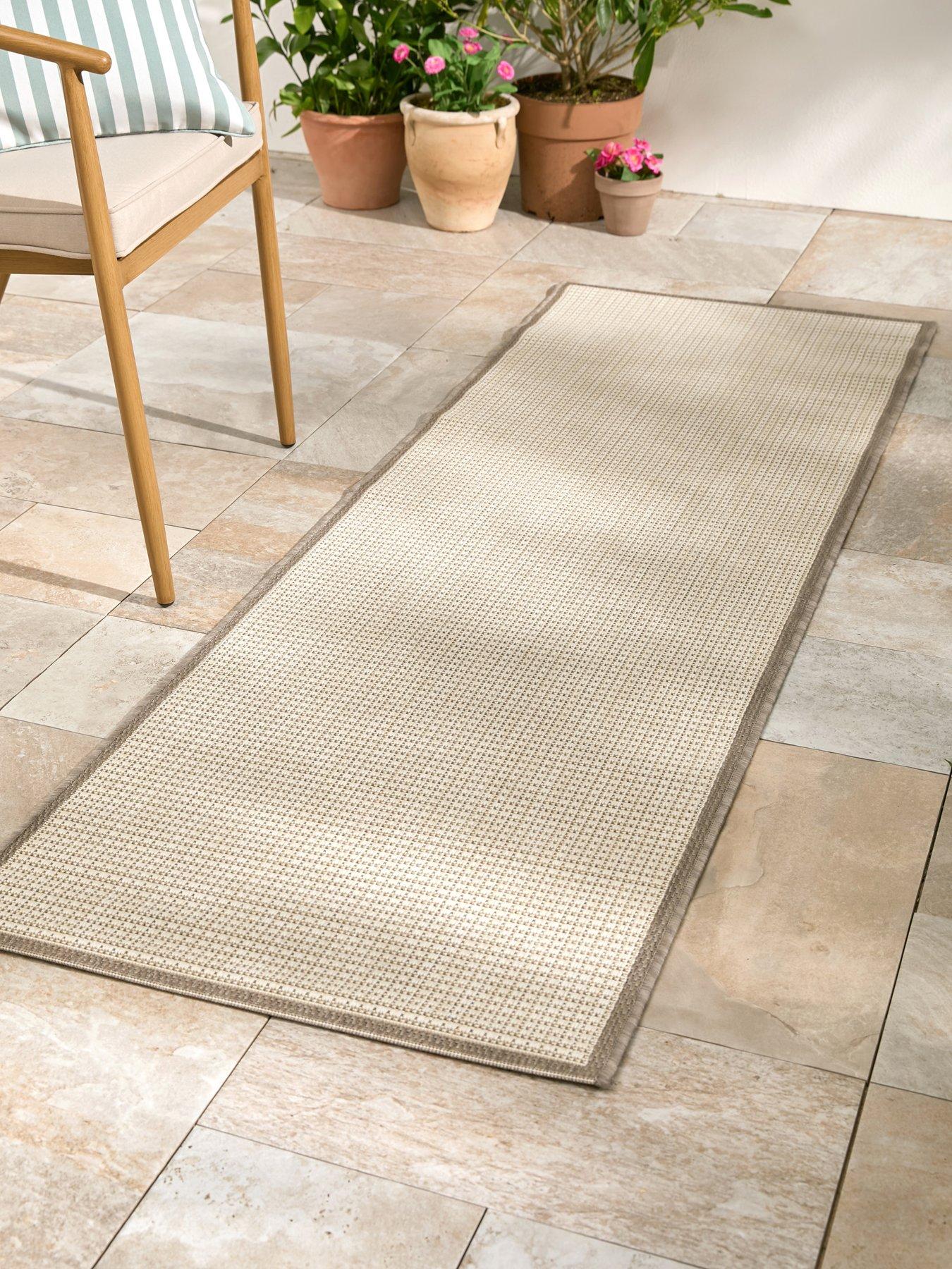 Image 1 of 5 of The Very Collection Element Border Indoor/Outdoor Runner - Natural