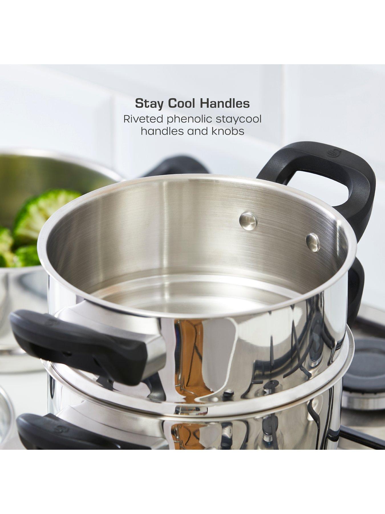 Image 4 of 7 of Swan Townhouse 18cm Stainless Steel 3 Tier Steamer