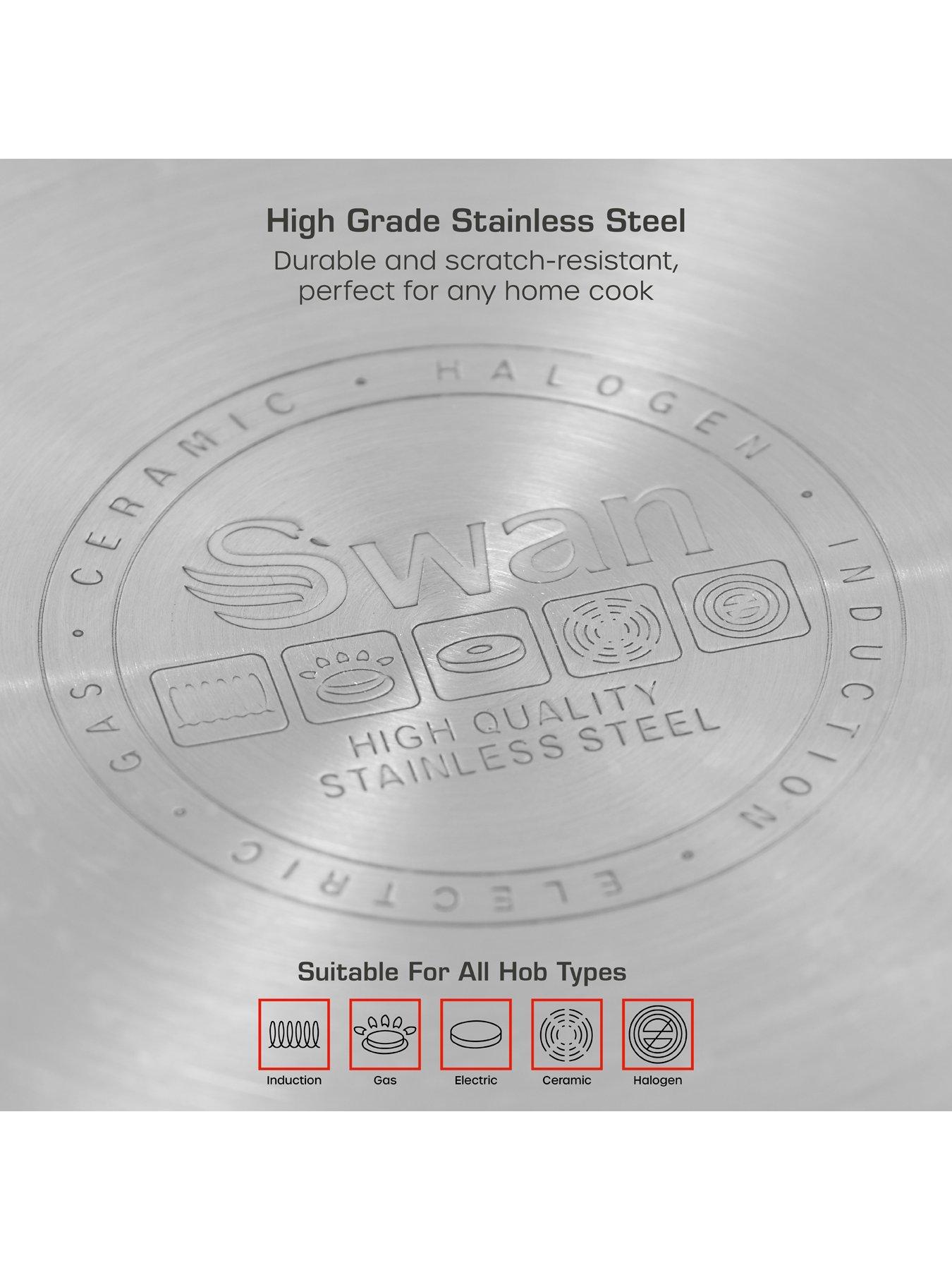 Image 5 of 7 of Swan Townhouse 18cm Stainless Steel 3 Tier Steamer