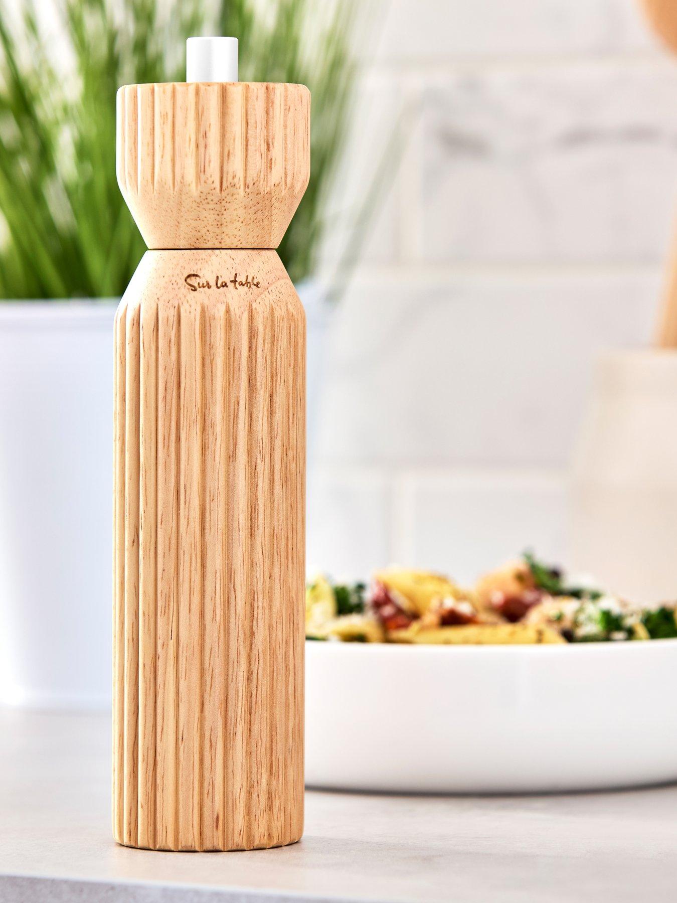 sur-la-table-fluted-hevea-wood-saltpepper-mill