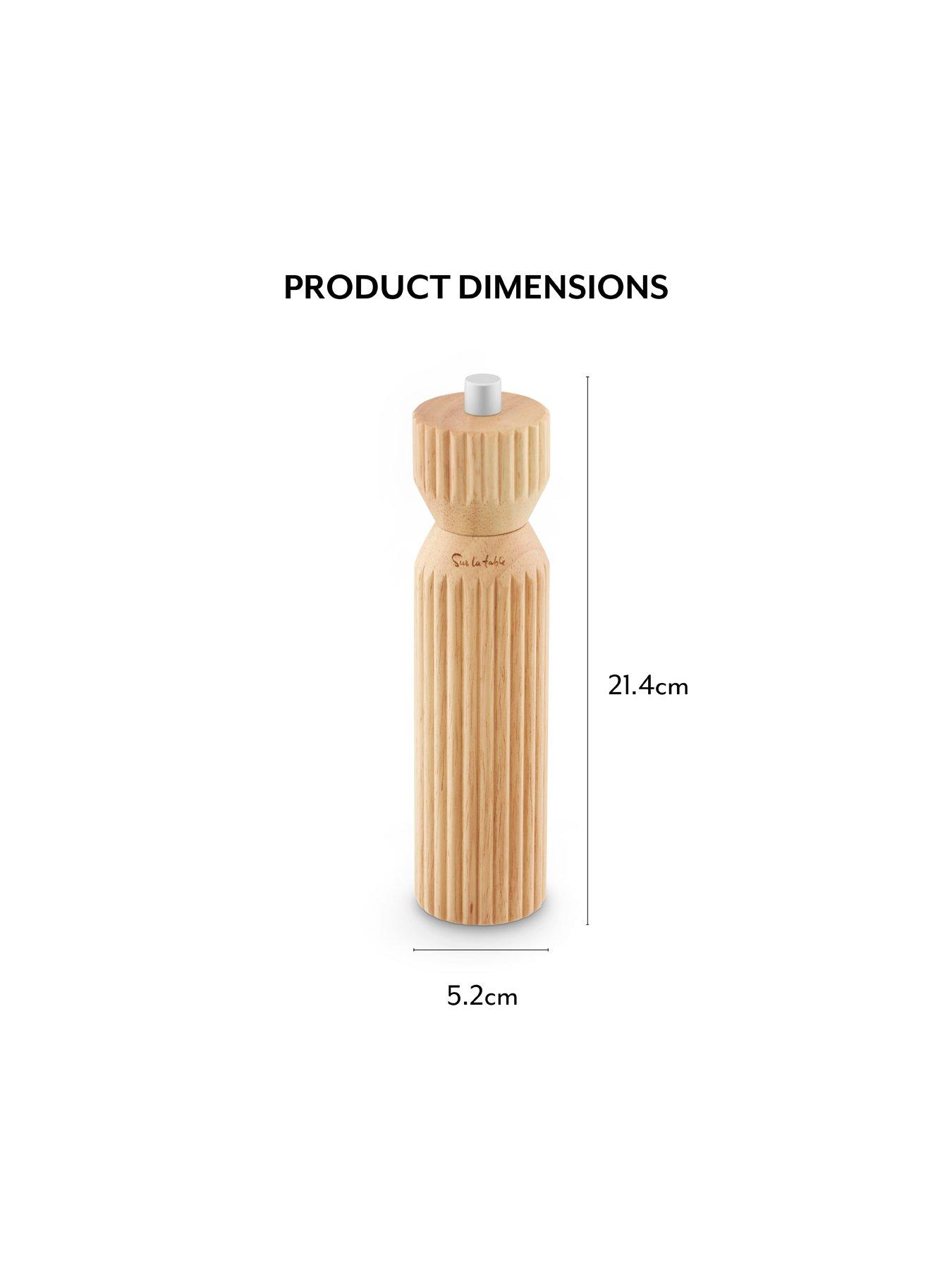 Image 7 of 7 of Sur La Table Fluted Hevea Wood Salt/Pepper Mill
