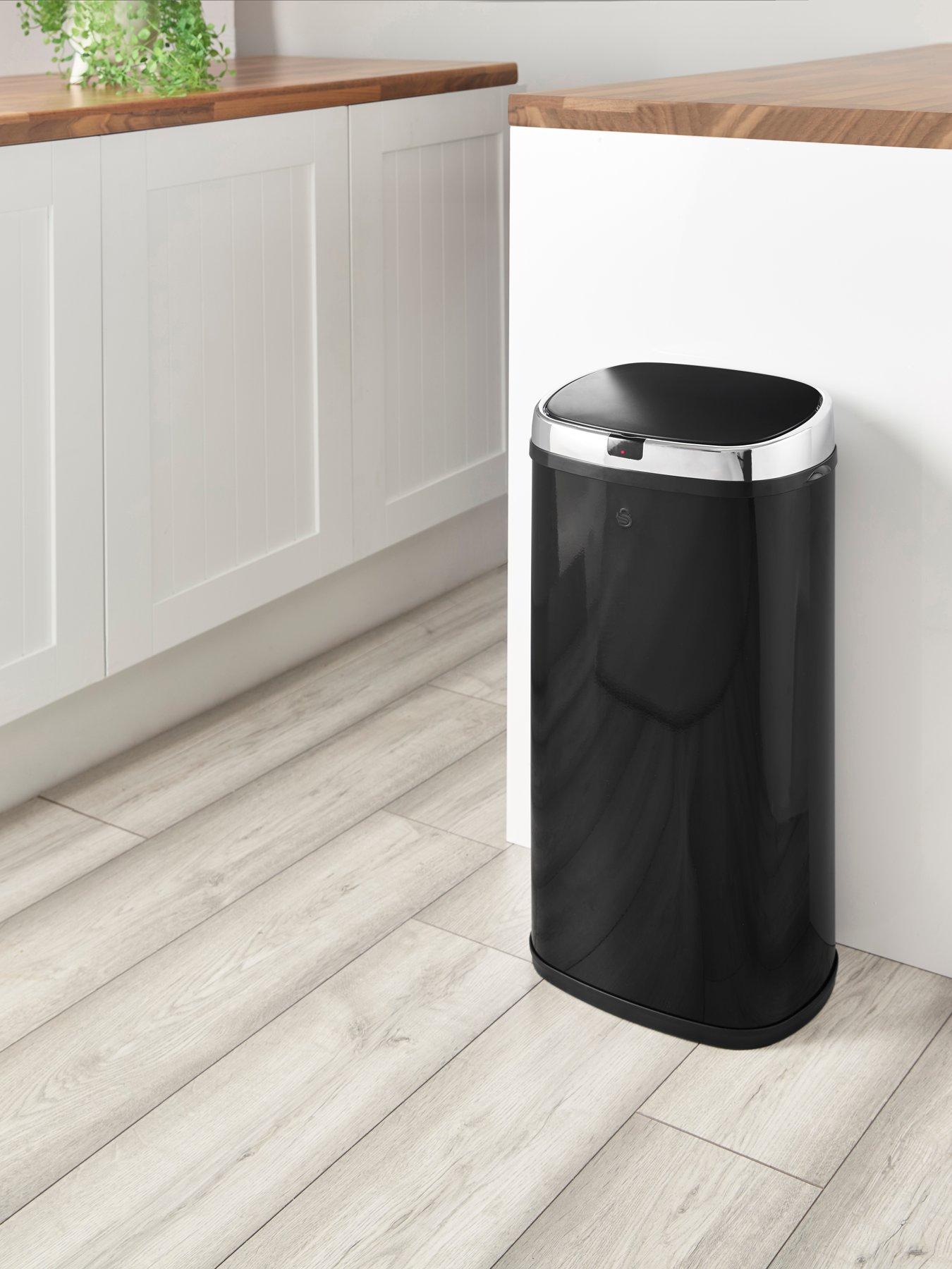 undefined Townhouse 42-Litre Square Sensor Bin in Black