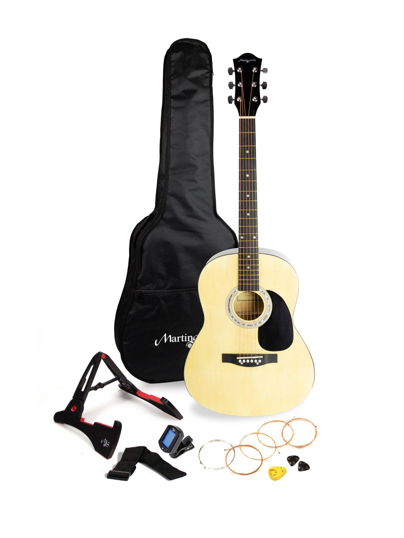 Image 2 of 7 of Martin Smith Martin Smith Acoustic Guitar Kit with Full-Size Guitar, Stand, Tuner, Bag, Strap, Plectrums, Spare Strings &amp; Lessons