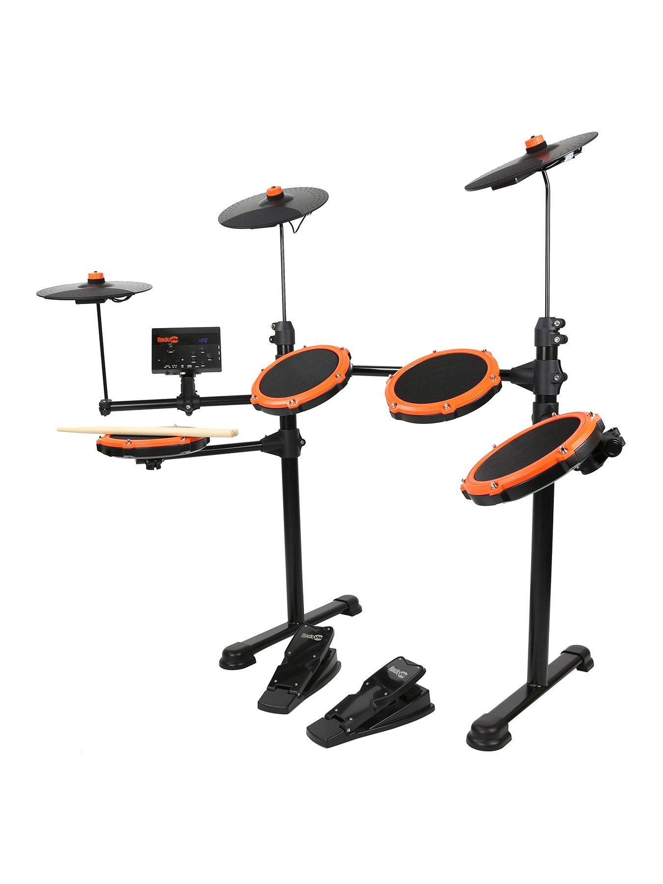 undefined RockJam Mesh Head Electronic Drum Set with Drumstick