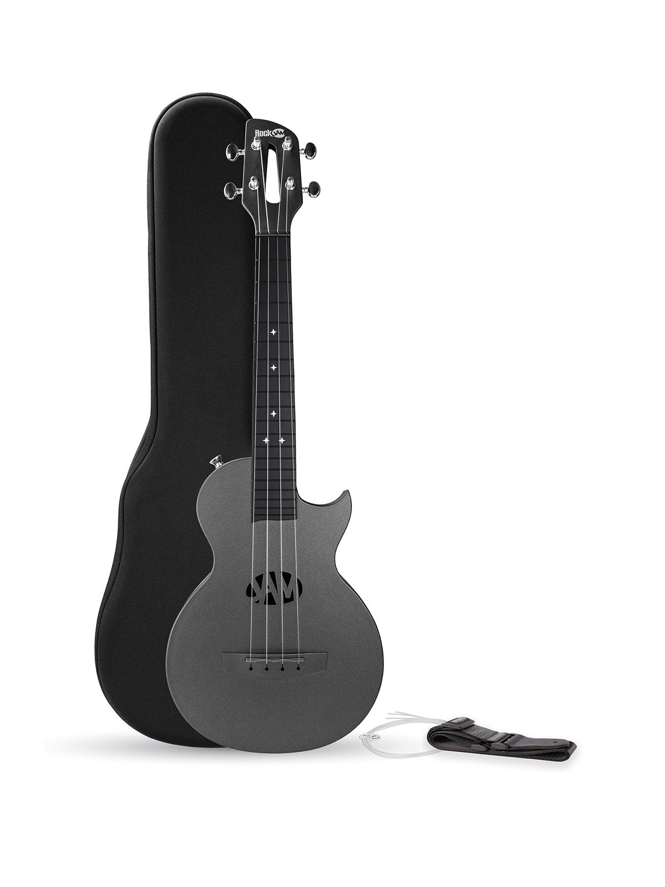 undefined Carbon Fibre Ukulele with Case, Capo, Strap  &  Spare Strings - Black