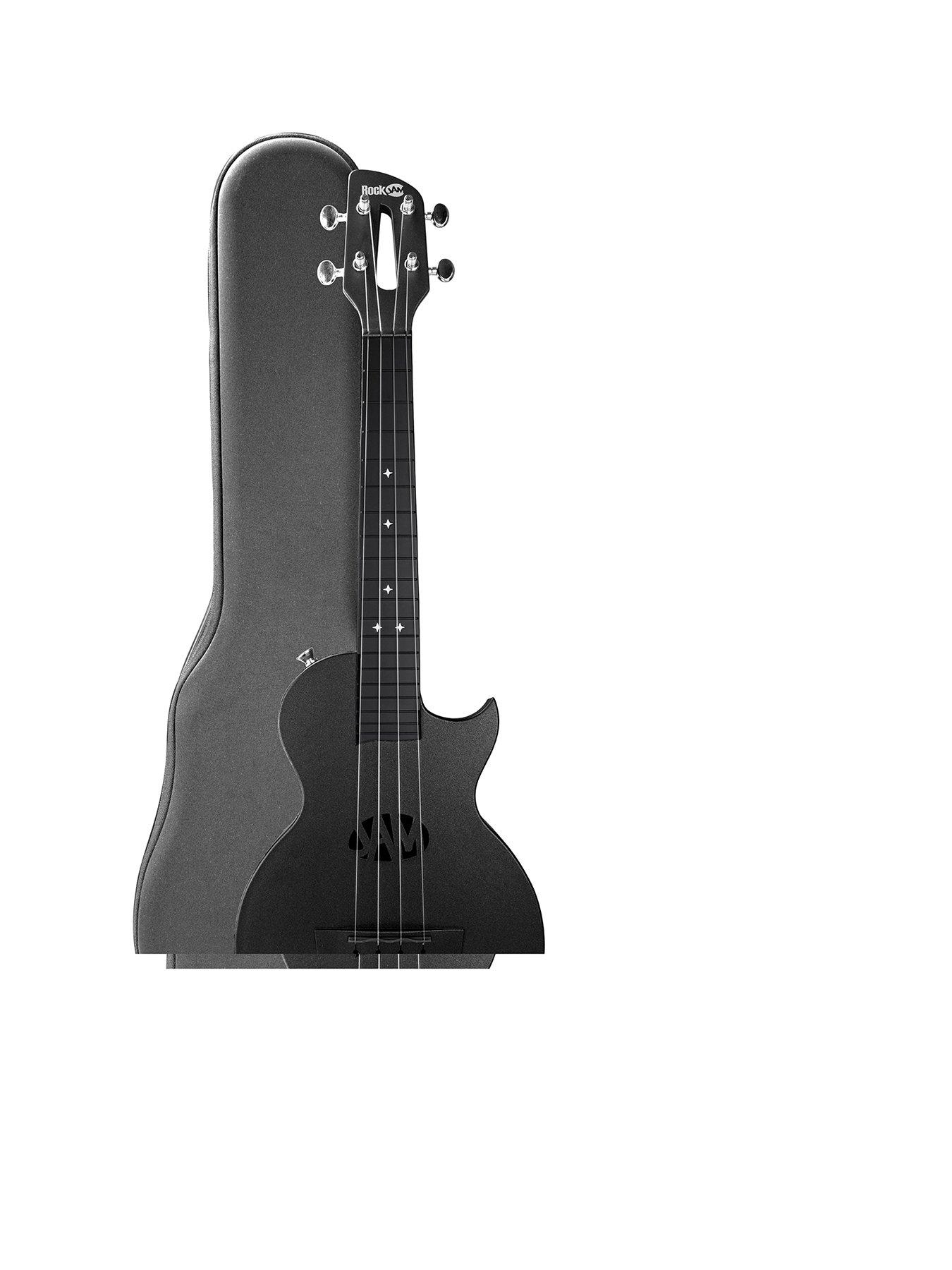 undefined RockJam Carbon Fibre Ukulele with Case, Capo, Strap & Spare Strings - Black