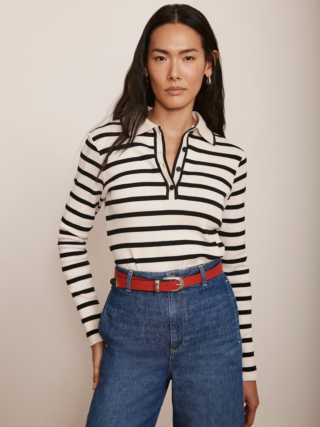 mint-velvet-neutral-striped-polo-shirt-beigestillFront