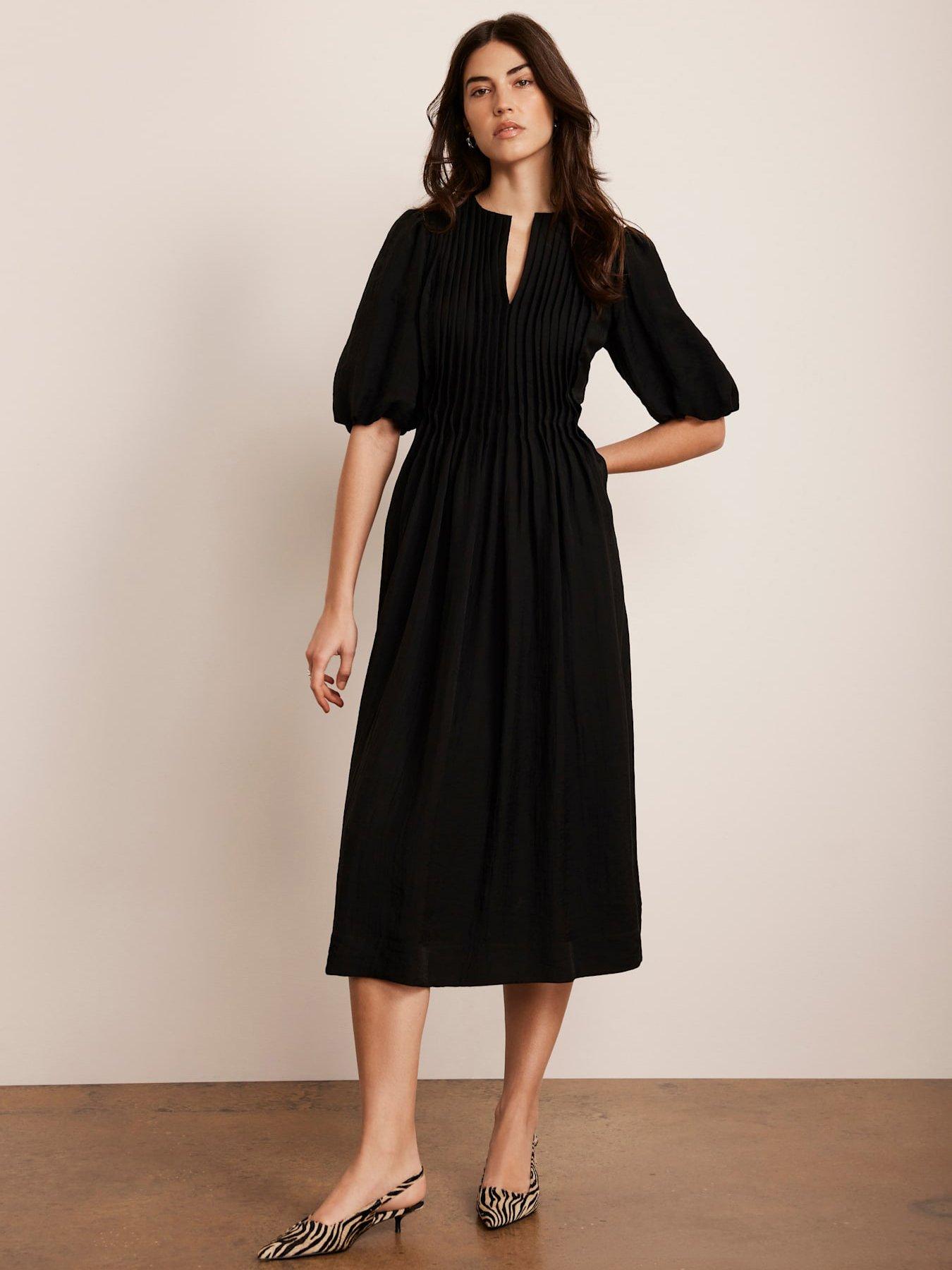 mint-velvet-puff-sleeve-midi-dress-blackback