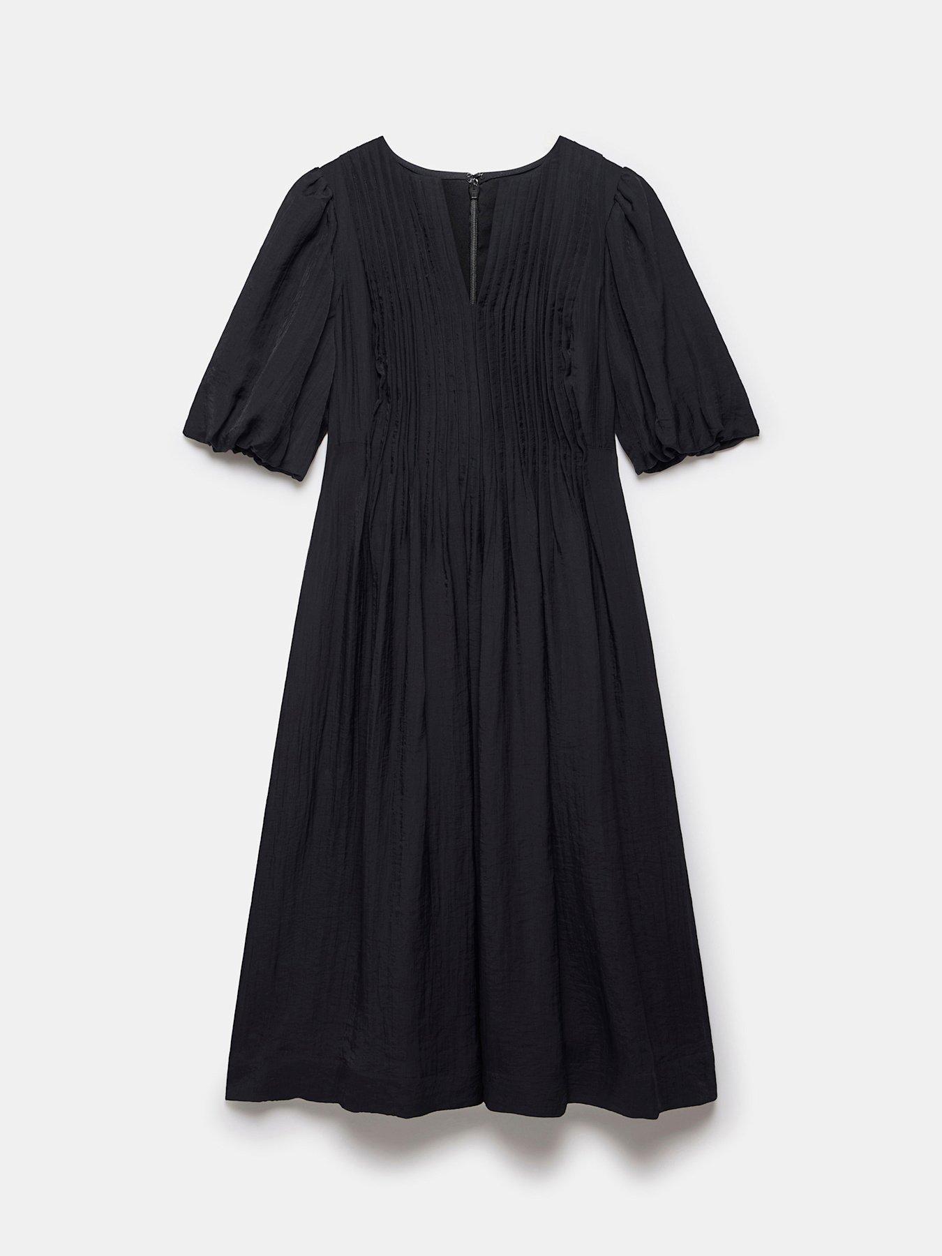 mint-velvet-puff-sleeve-midi-dress-blackdetail
