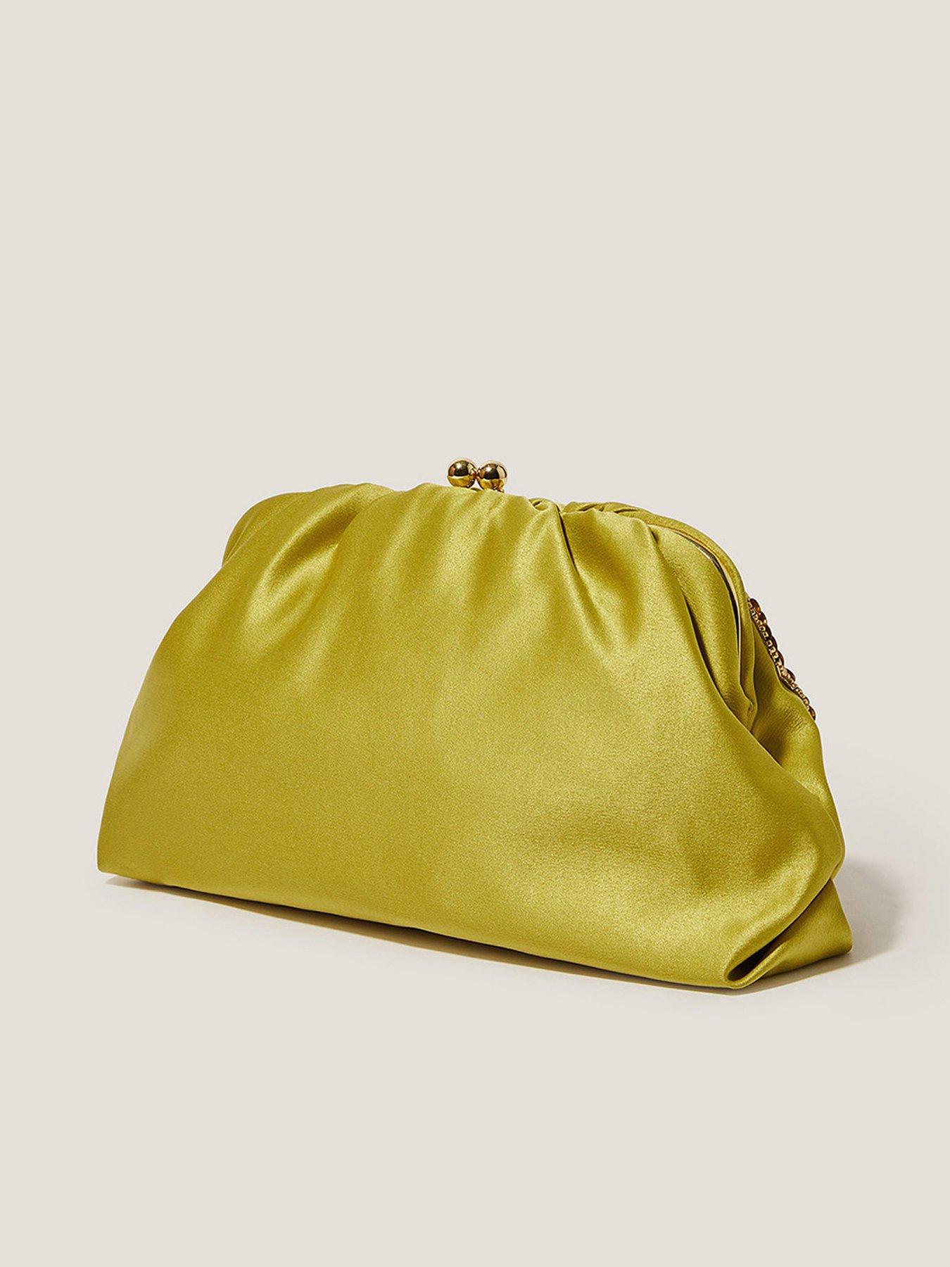 Image 2 of 4 of Monsoon Sora Embellished Clutch - Olive