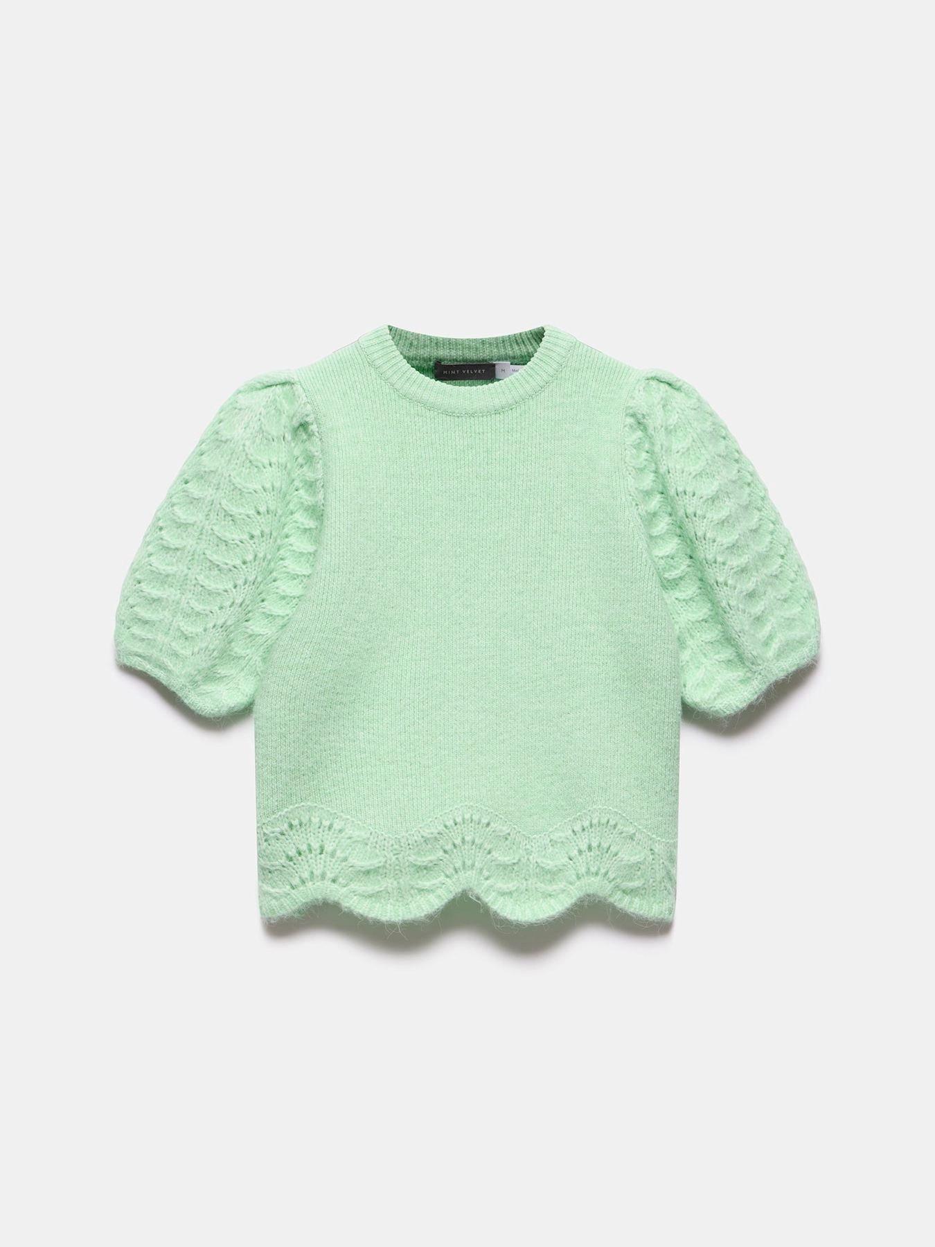 mint-velvet-stitch-sleeve-knit-top-greendetail
