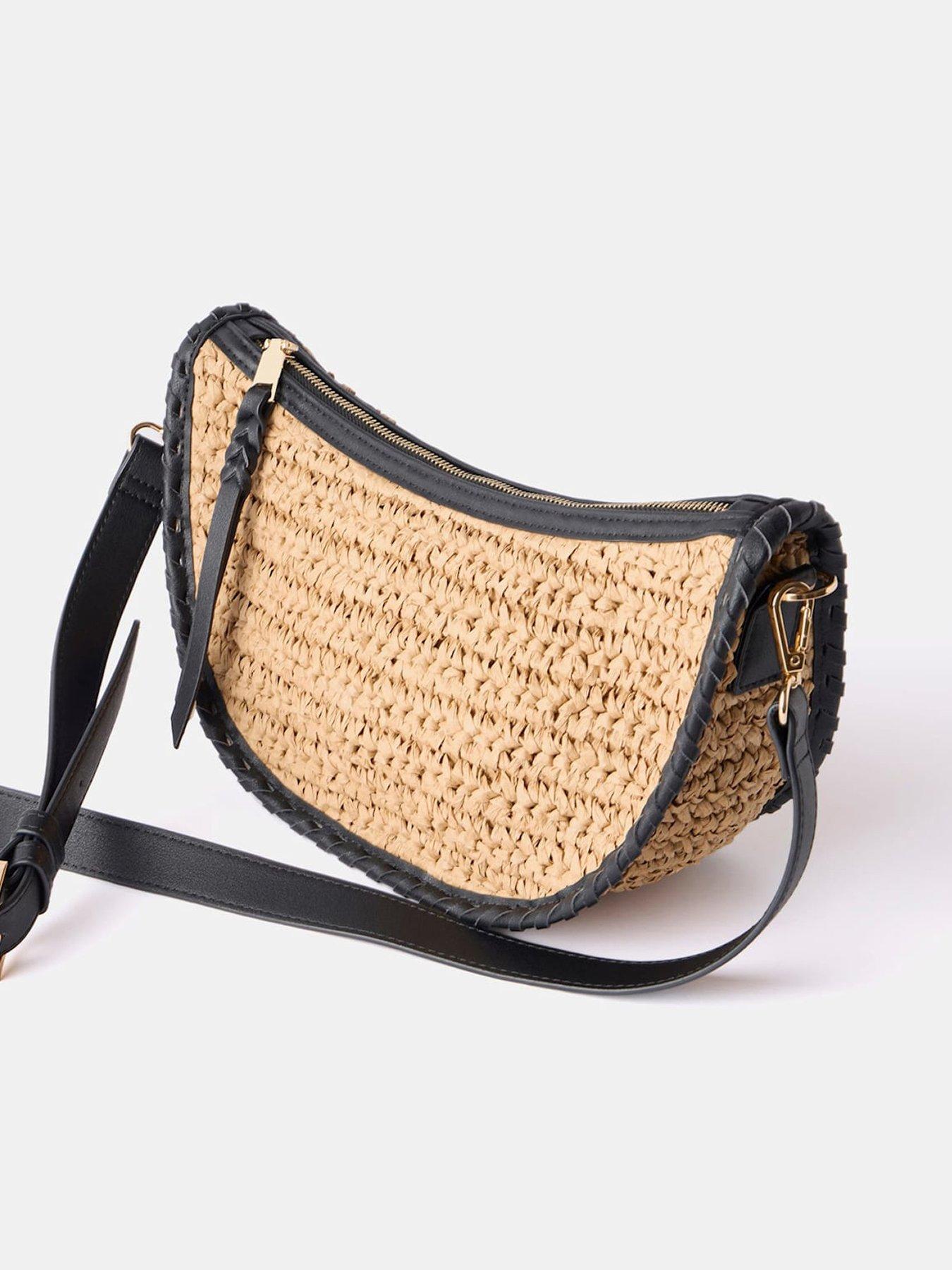 Image 3 of 5 of Mint Velvet Neutral Woven Cross Body Bag