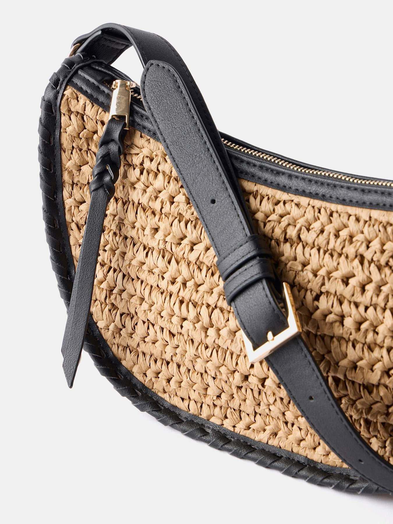 Image 5 of 5 of Mint Velvet Neutral Woven Cross Body Bag