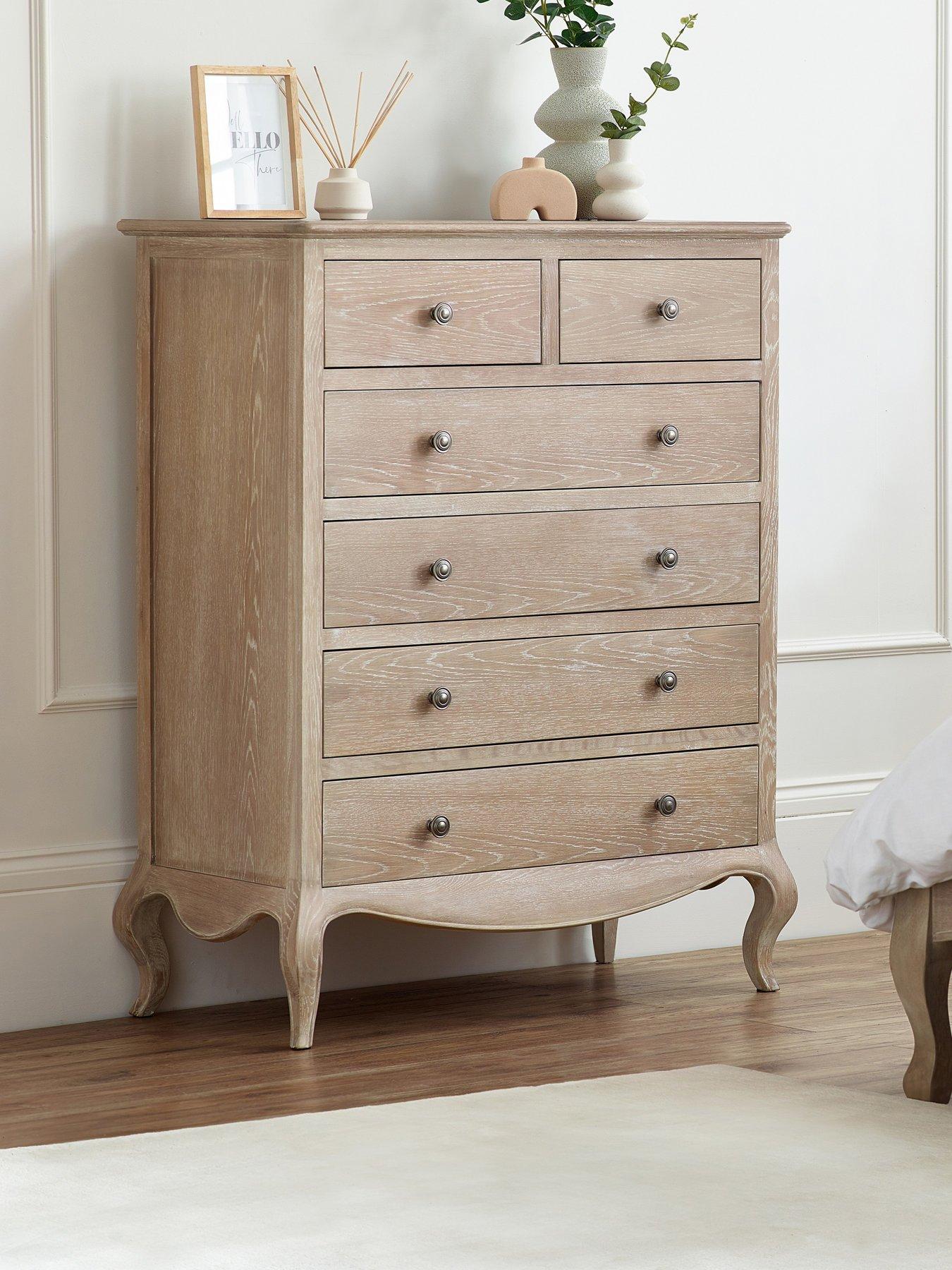 undefined Camille Ready Assembled 4 + 2 Drawer Chest - Contains Solid Oak