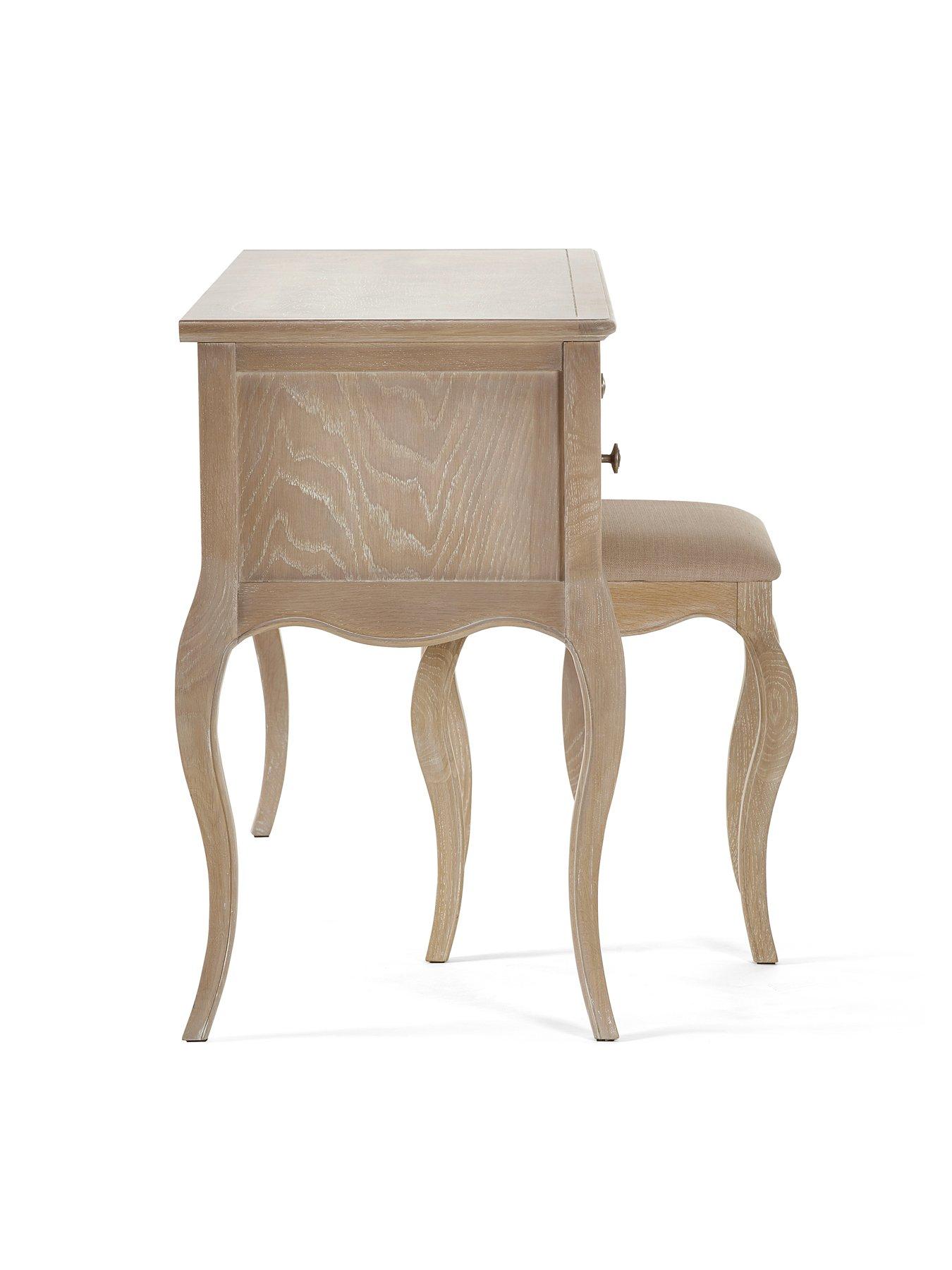 Image 4 of 5 of Julian Bowen Camille Ready Assembled Dressing Table and Stool Set - Contains Solid Oak